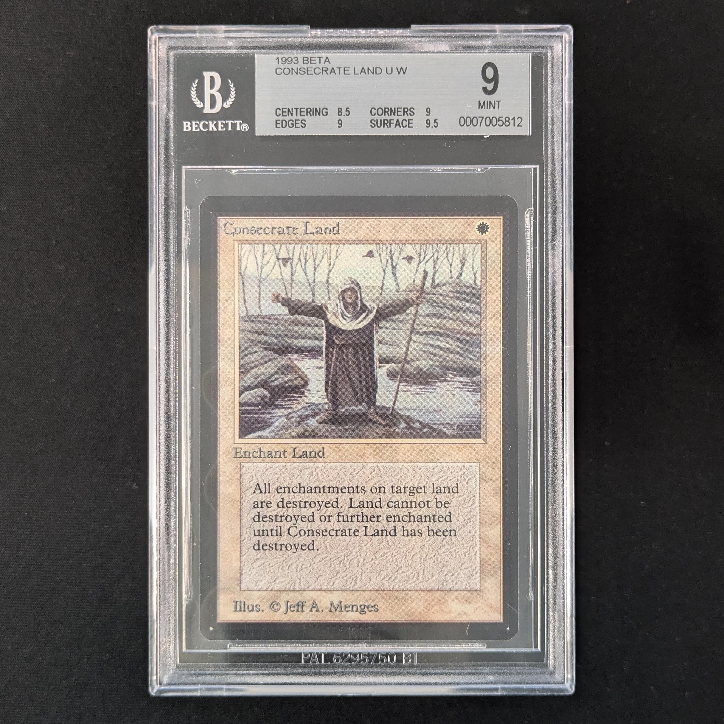 MTG Singles - Consecrate Land - Beta - BGS 9 -