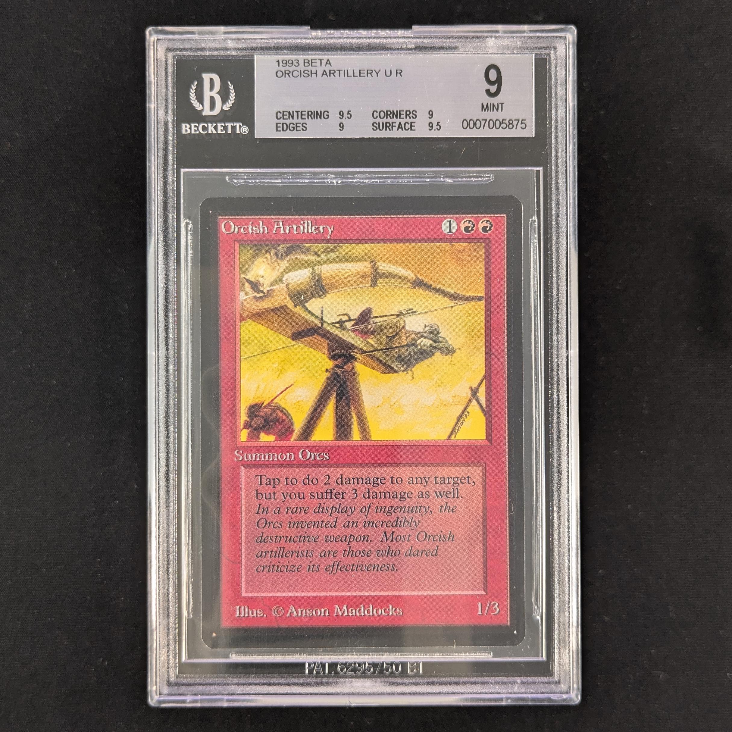 MTG Singles - Orcish Artillery - Beta - BGS 9 -