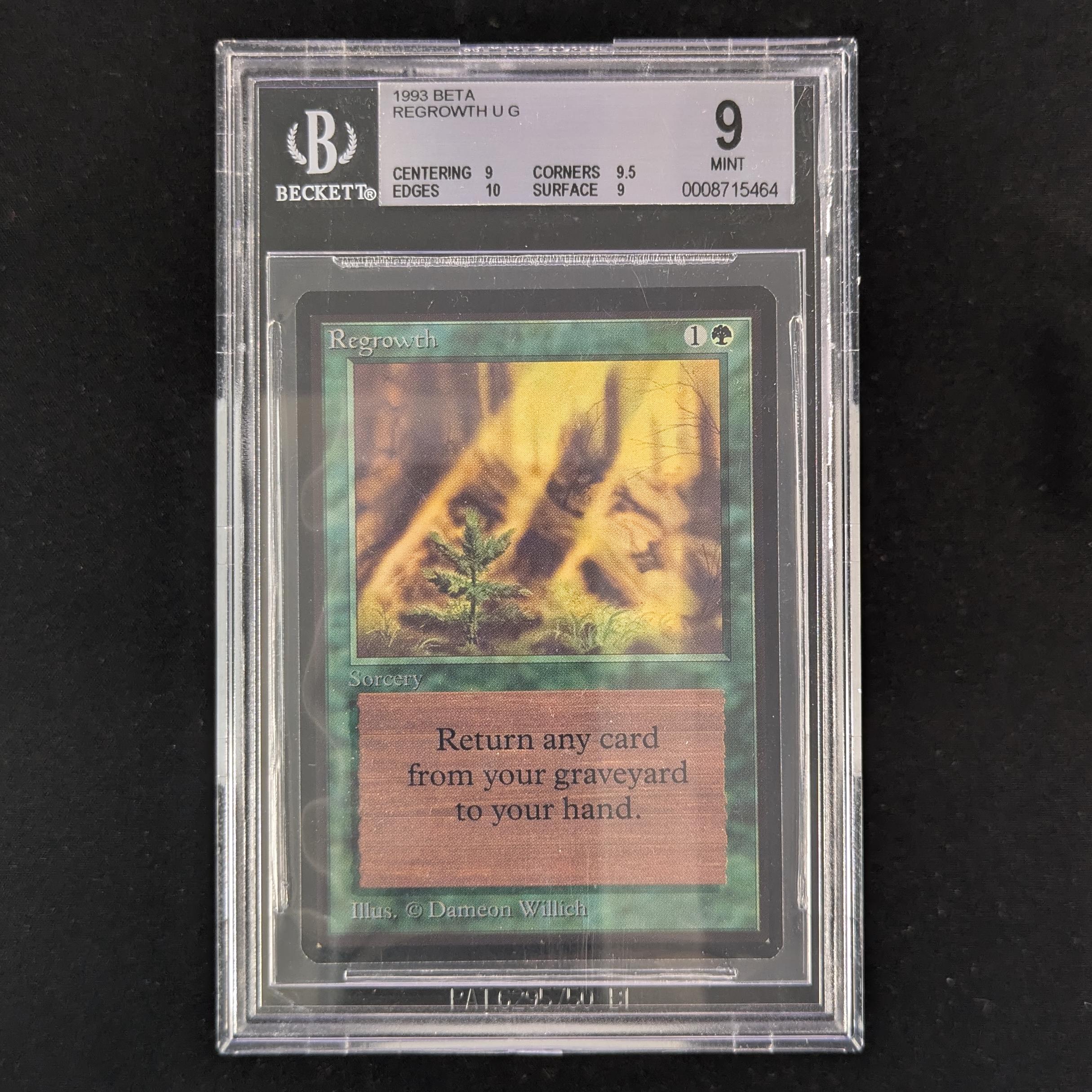 MTG Singles - Regrowth - Beta - BGS 9 -