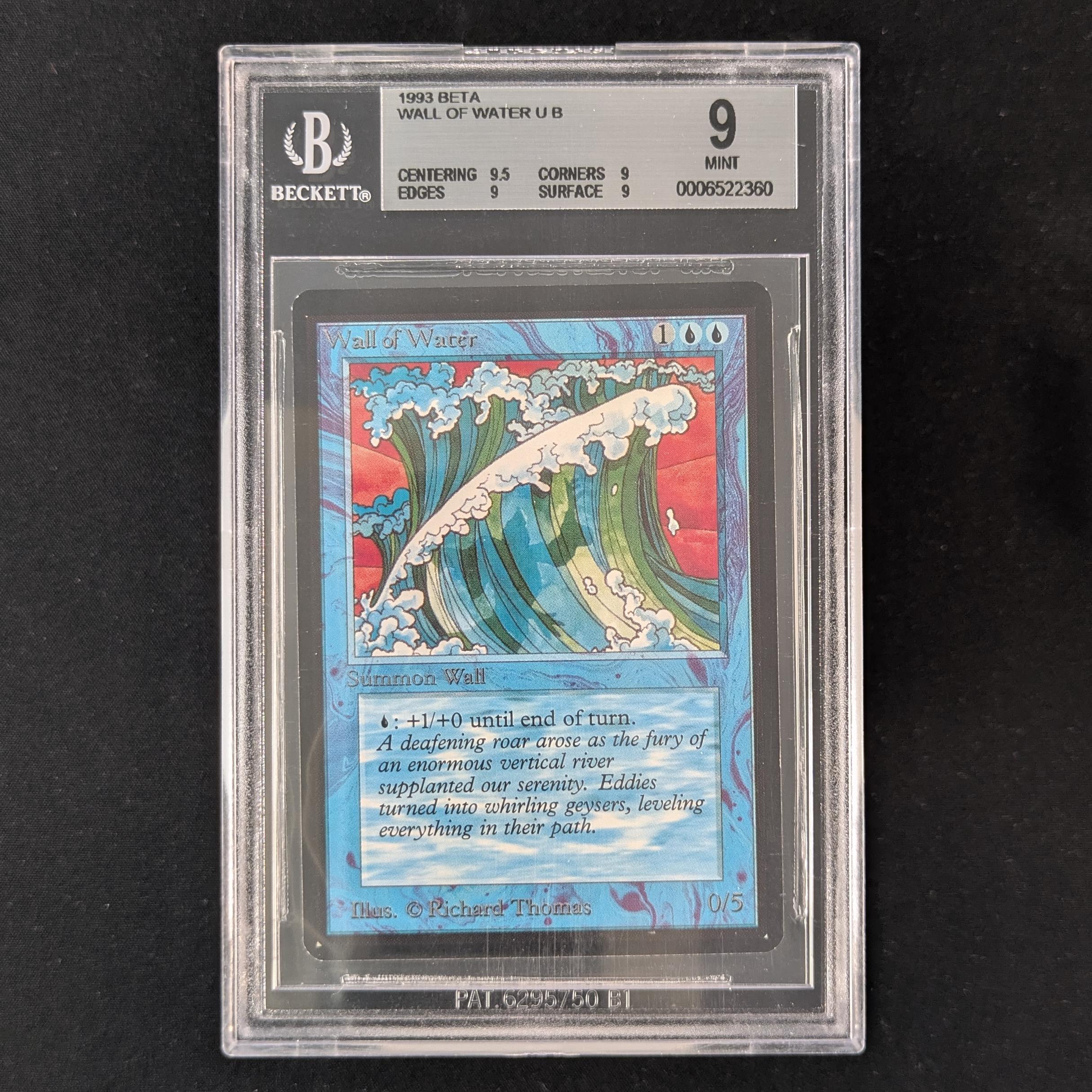 MTG Singles - Wall of Water - Beta - BGS 9 -
