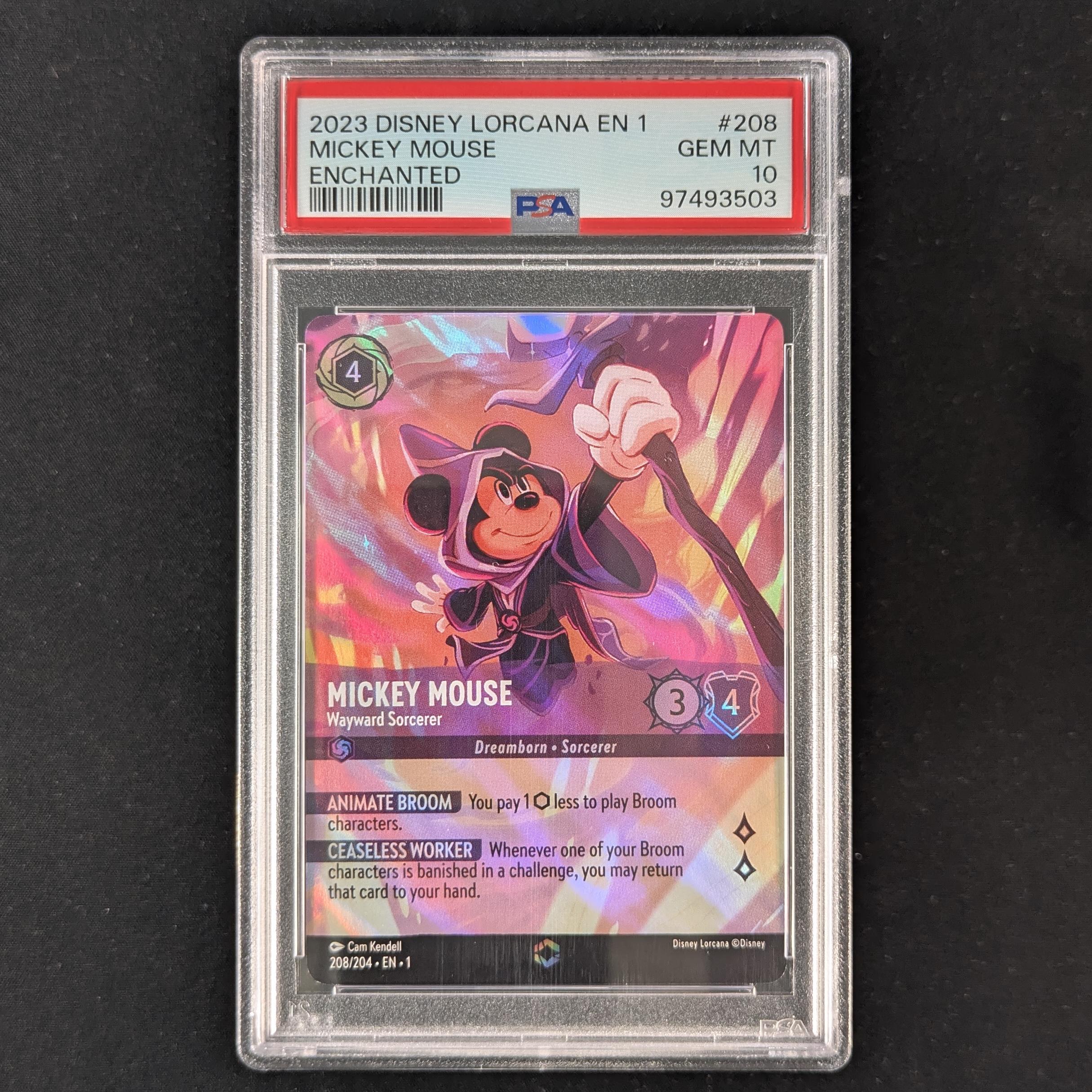 MTG Singles - Mickey Mouse - Wayward Sorcerer (Enchanted) - The First Chapter - PSA 10 -