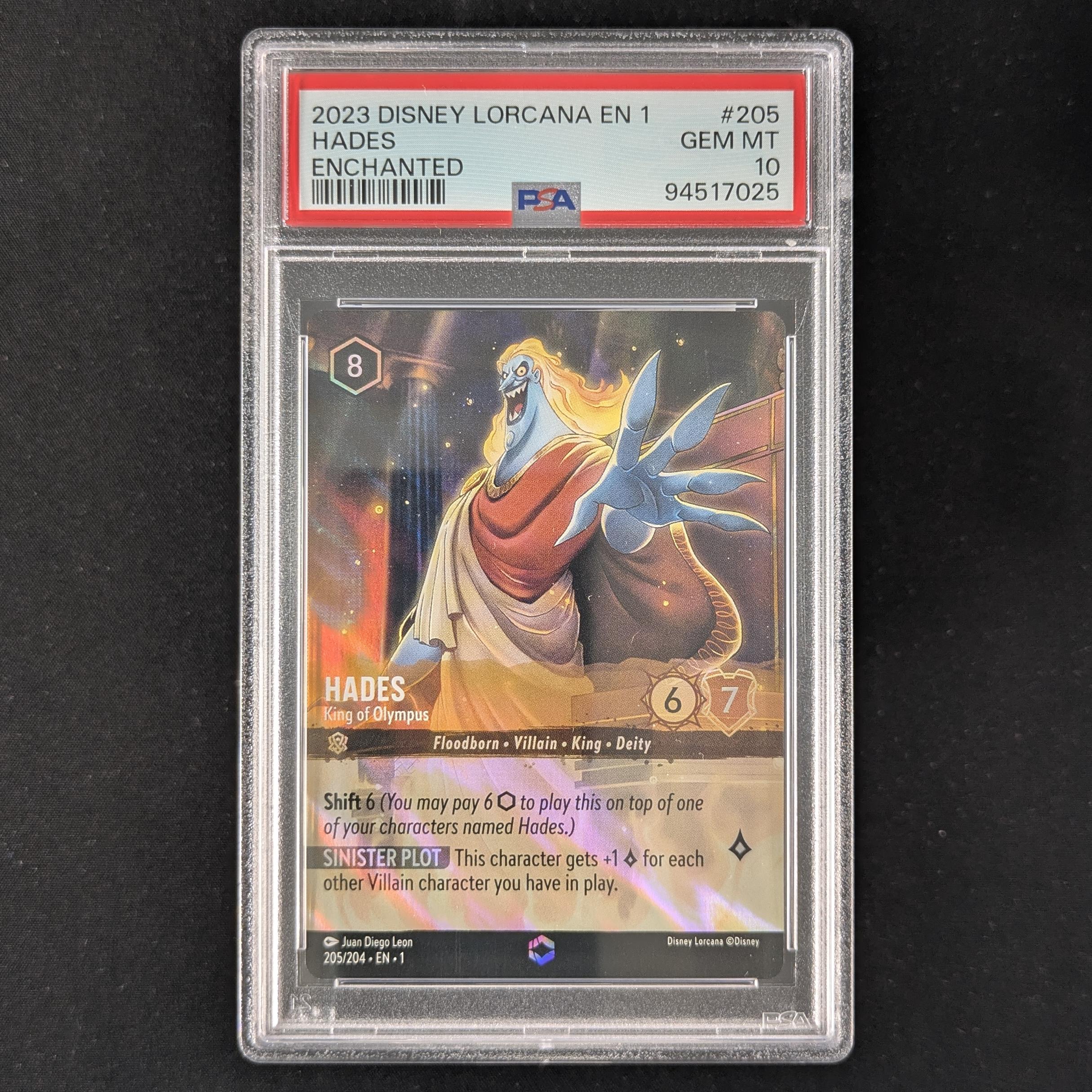 Lorcana Singles - Hades King of Olympus - The First Chapter - PSA 10 -
