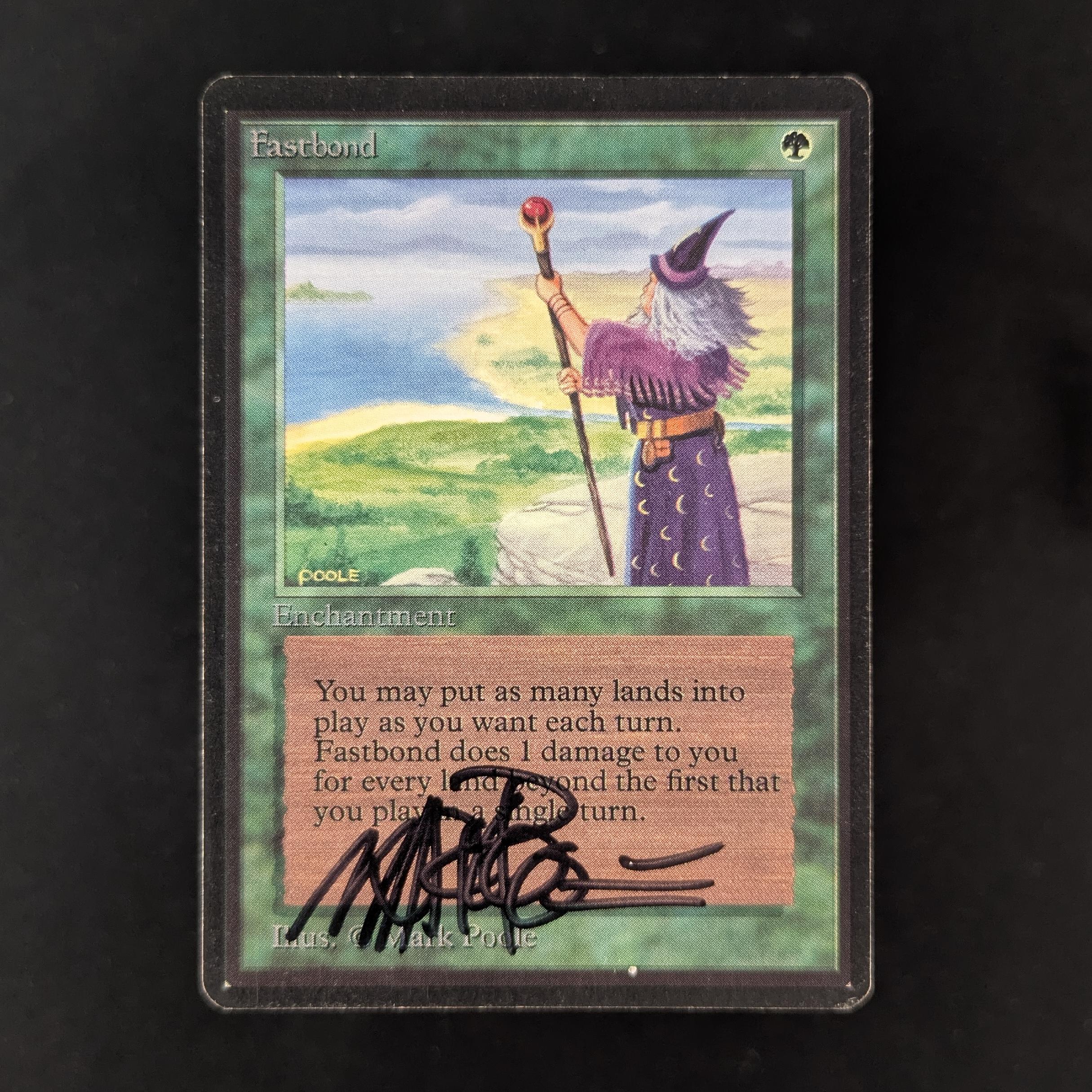 MTG Singles - Fastbond - Beta - EX - SIGNED - 32384