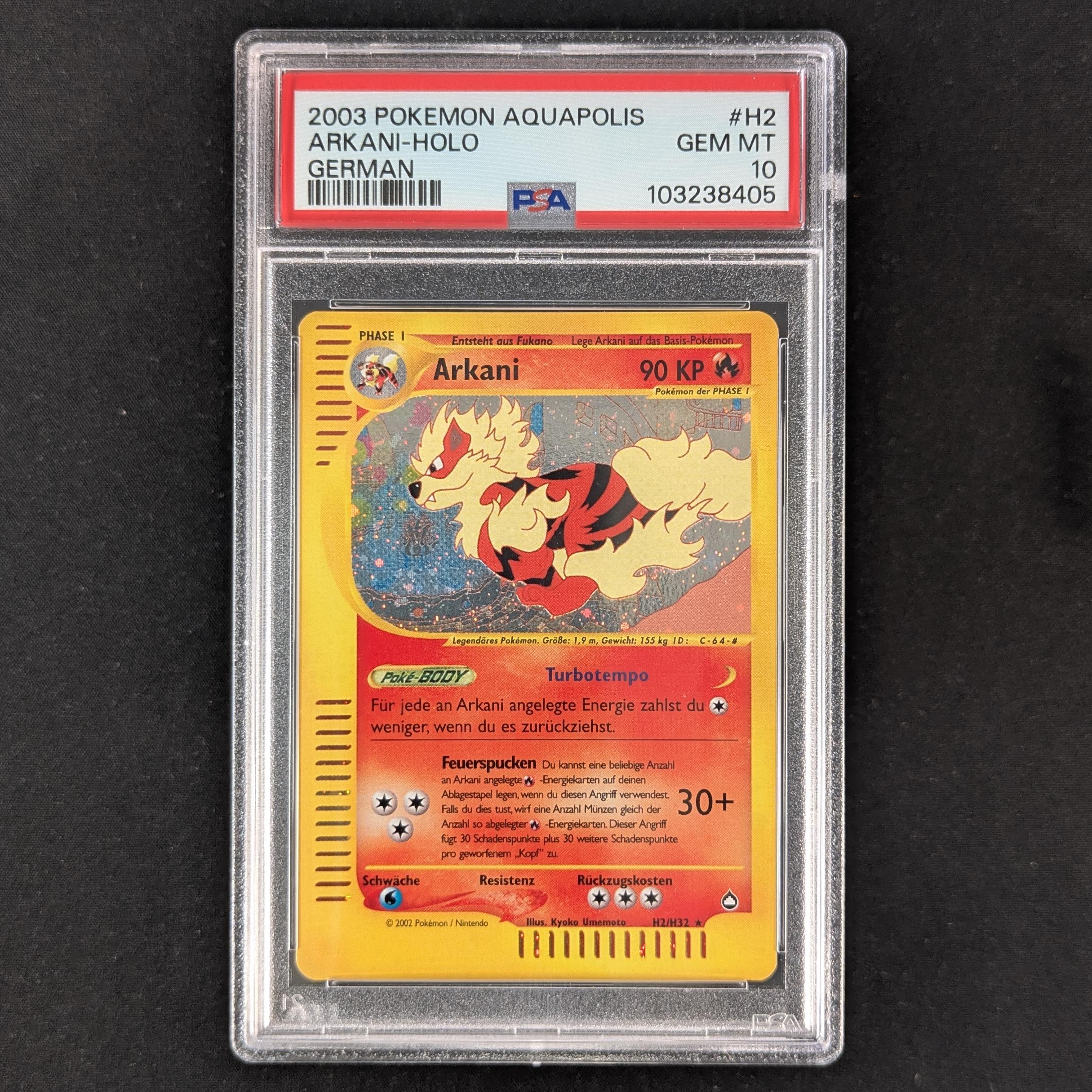 Arcanine (AQ H2) - Aquapolis - German - PSA 10
