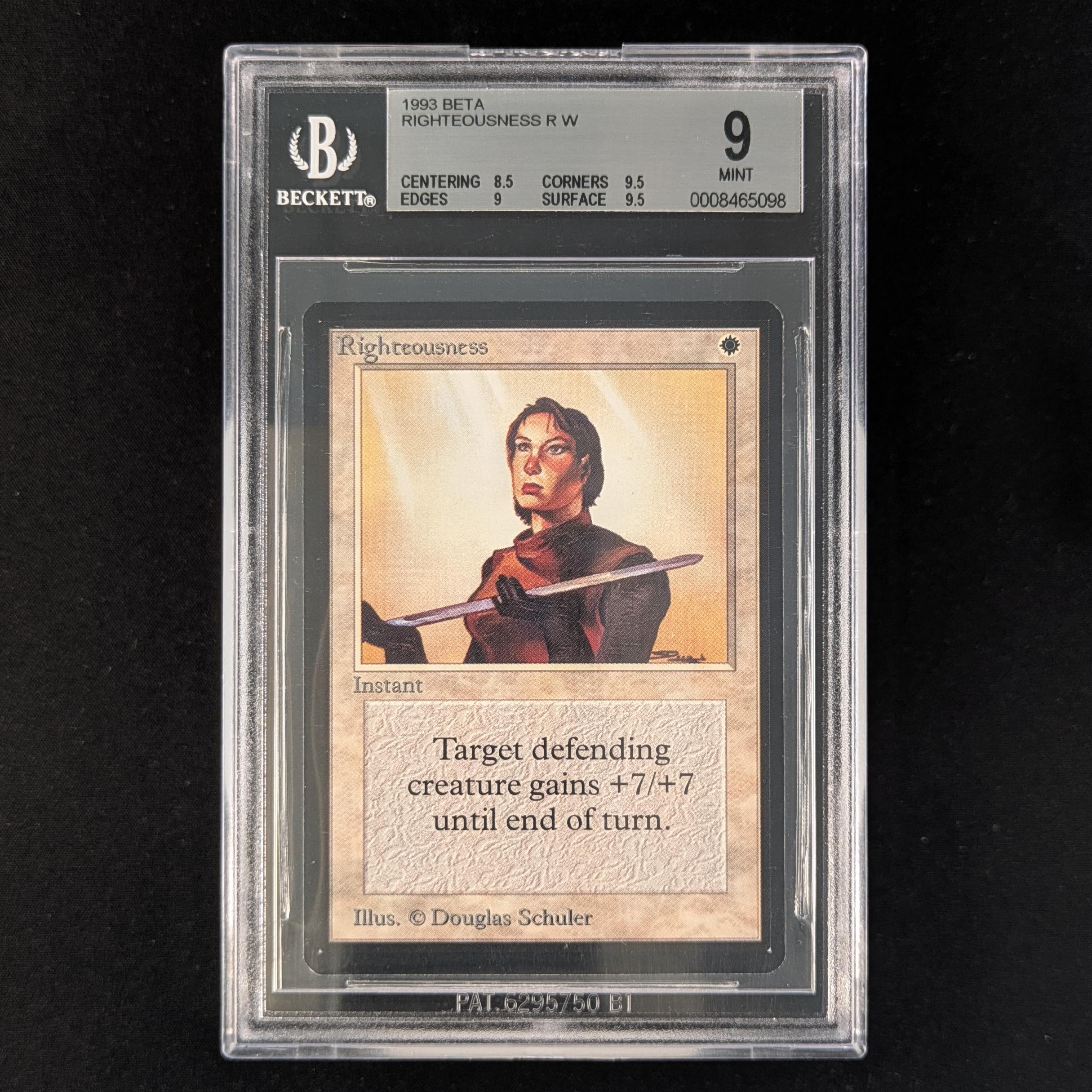 MTG Singles - Righteousness - Beta - BGS 9 -
