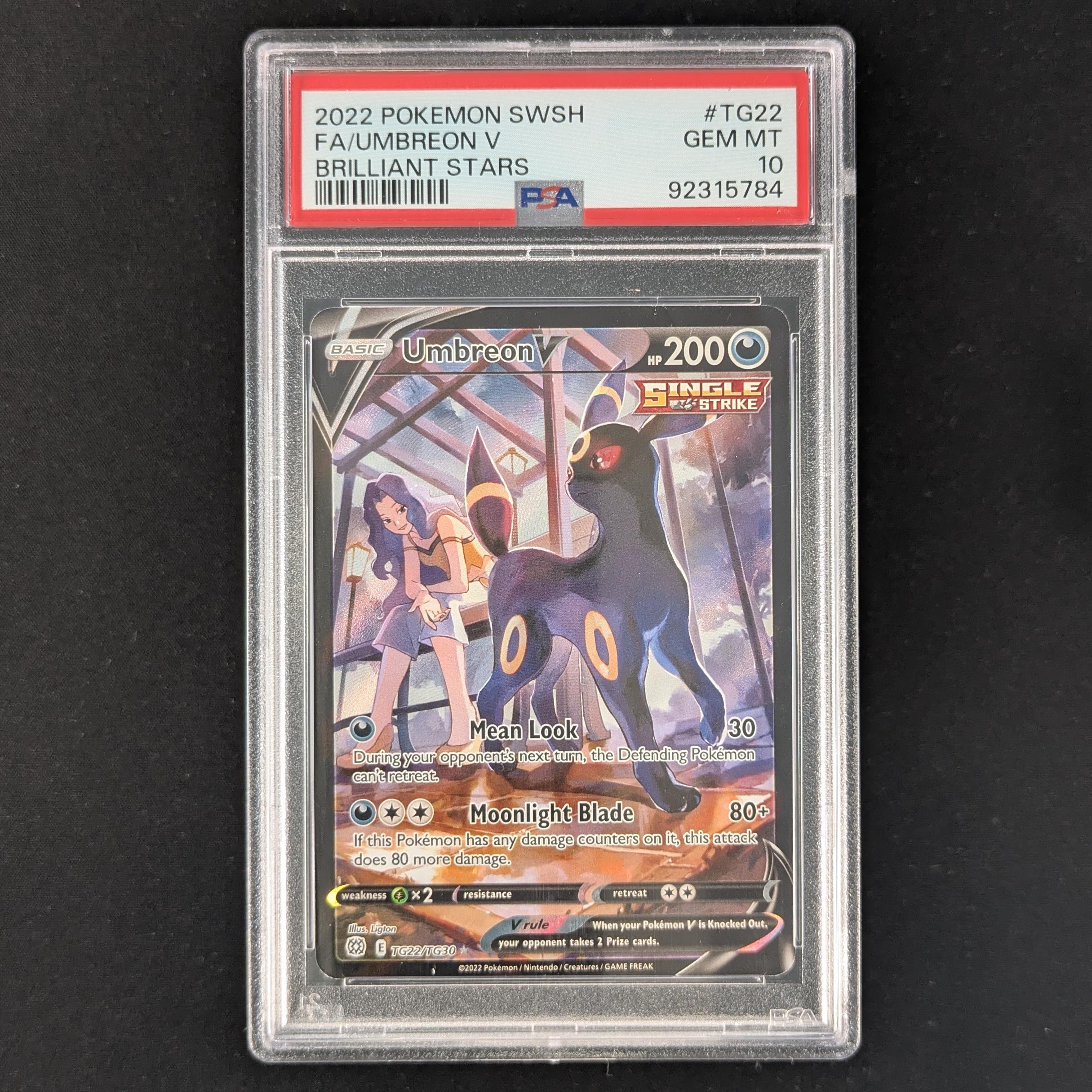 PTCG Singles - Umbreon V (BRS TG22) - Brilliant Stars - PSA 10 -