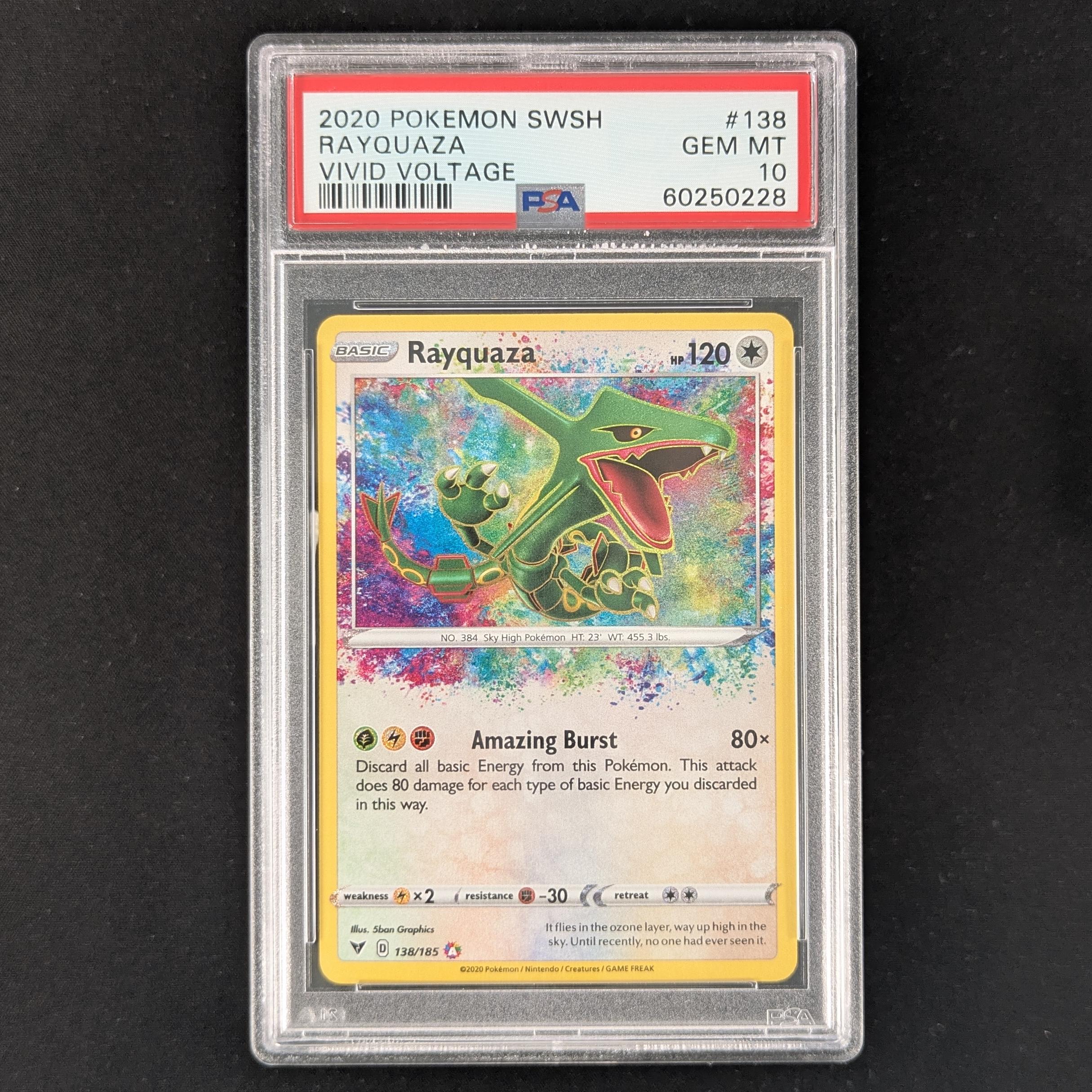 PTCG Singles - Rayquaza (VIV 138) - Vivid Voltage - PSA 10 -