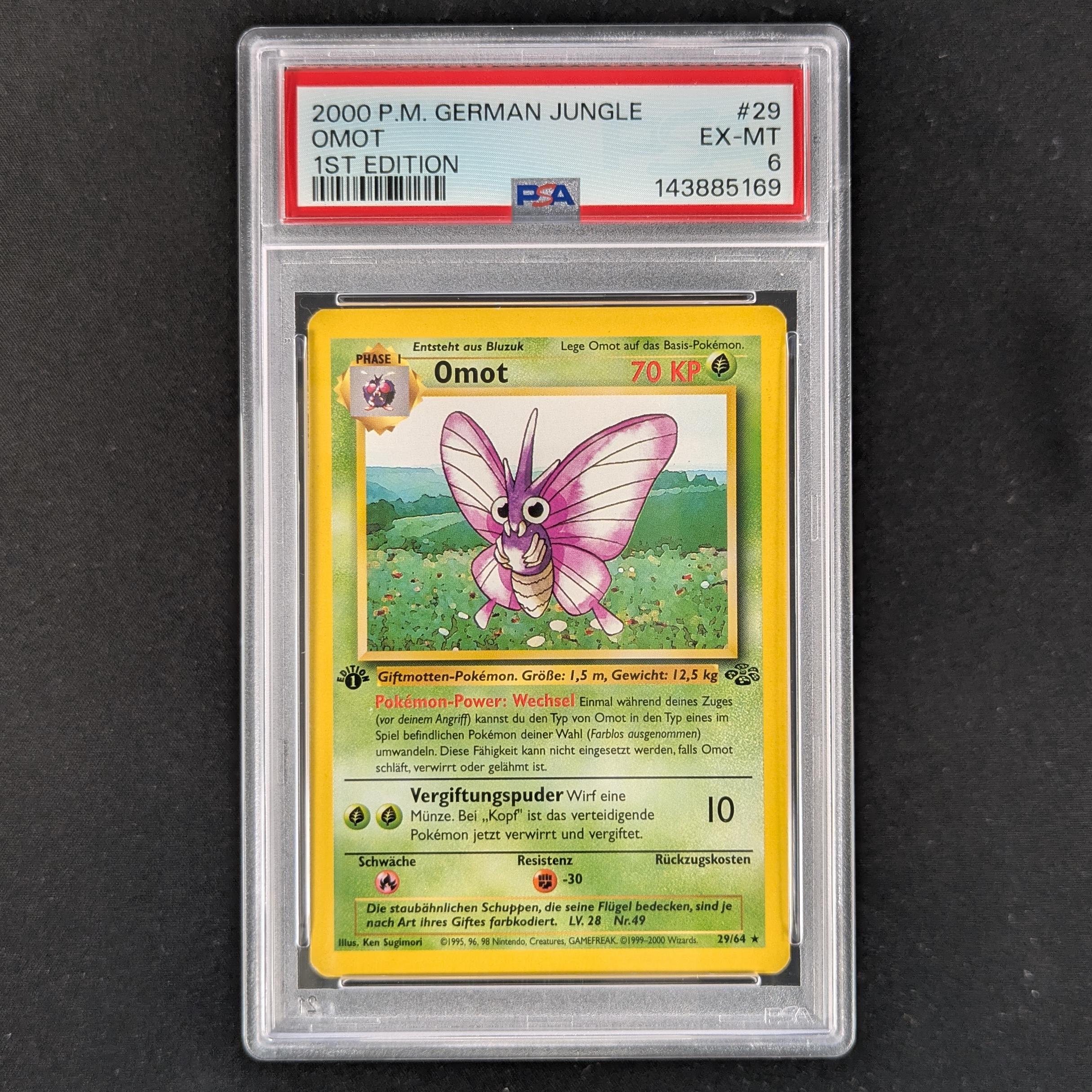 PTCG Singles - Venomoth (JU 29) - Jungle - PSA 6 -