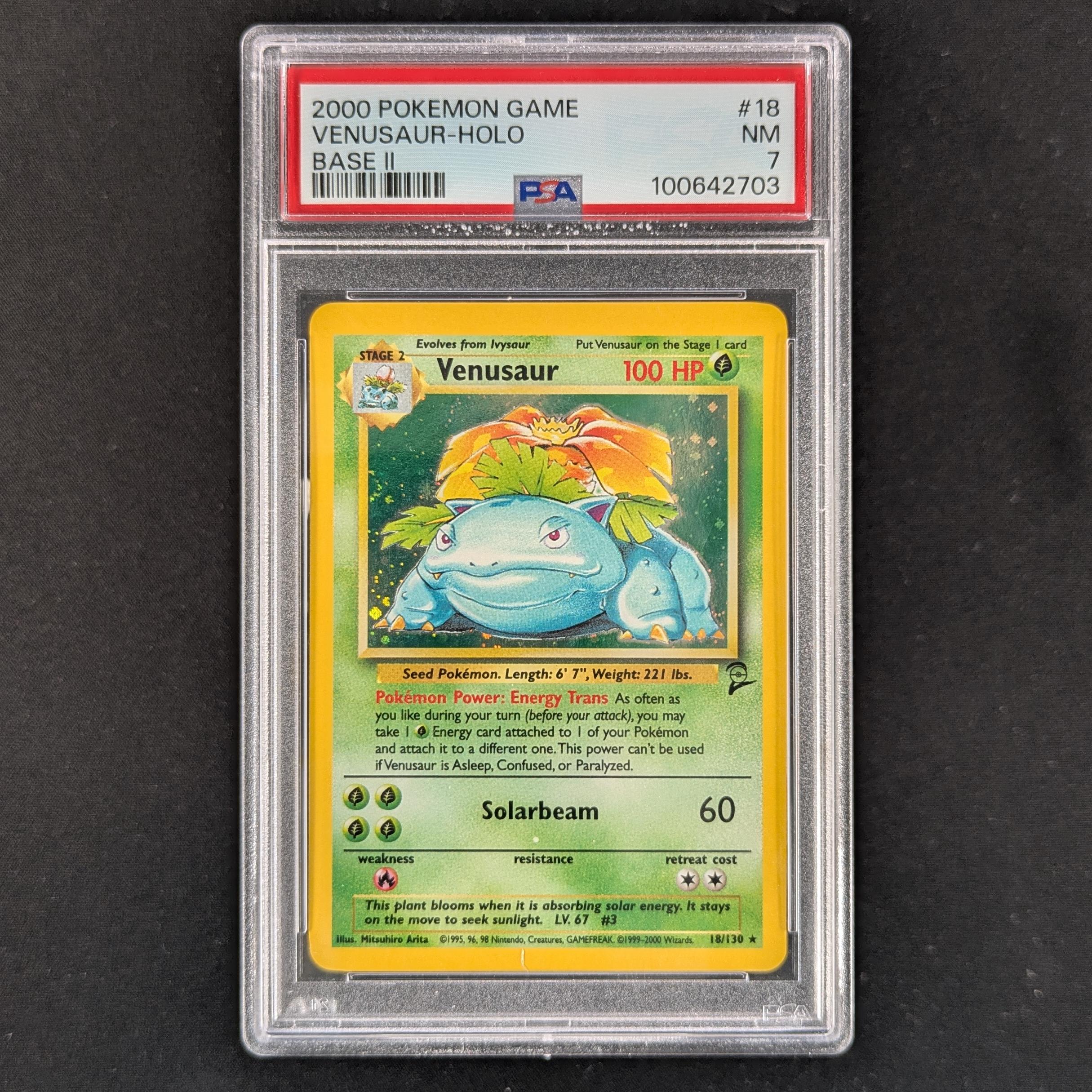 PTCG Singles - Venusaur (B2 18) - Base Set 2 - PSA 7 -