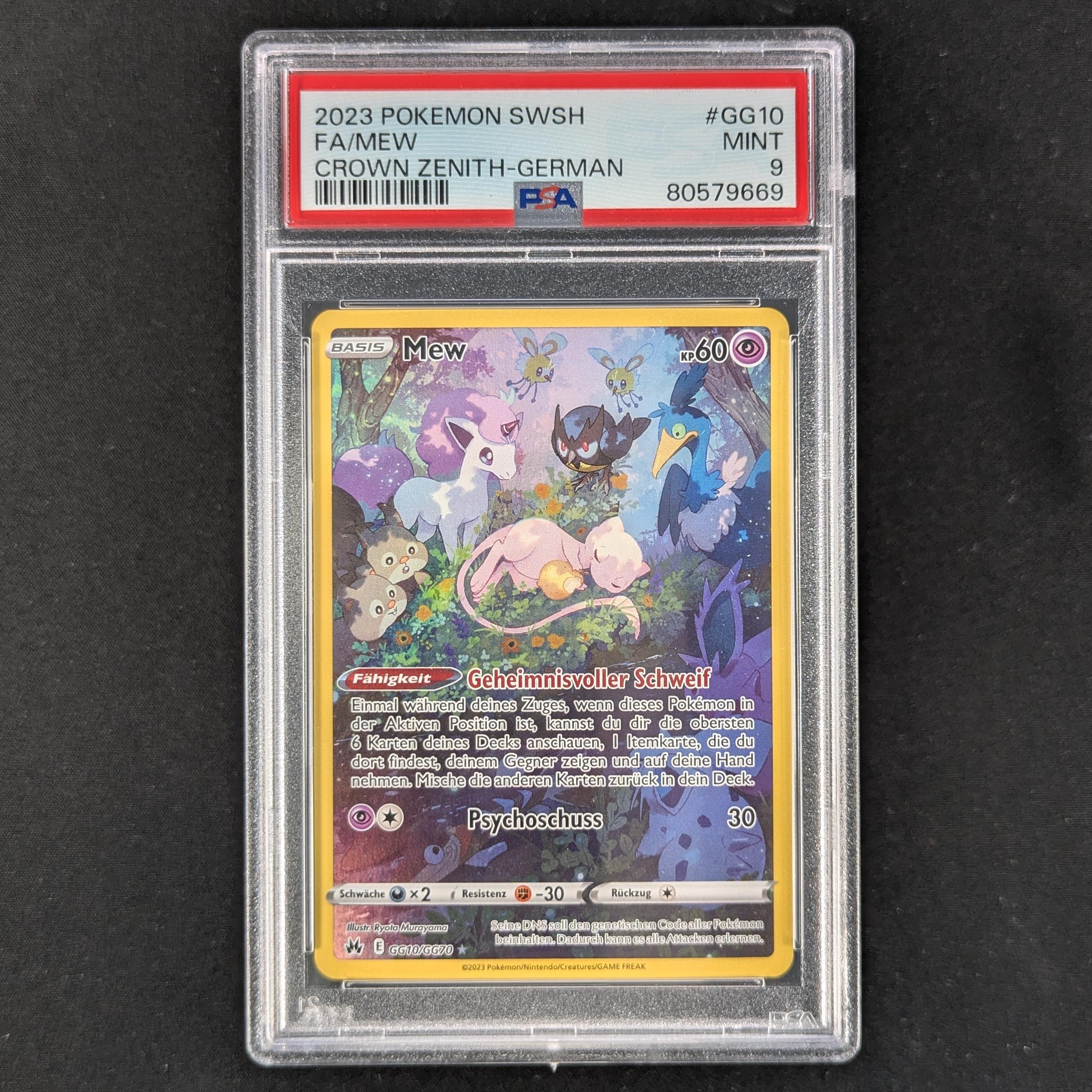 PTCG Singles - Mew (CRZ GG10) - Crown Zenith - PSA 9 -