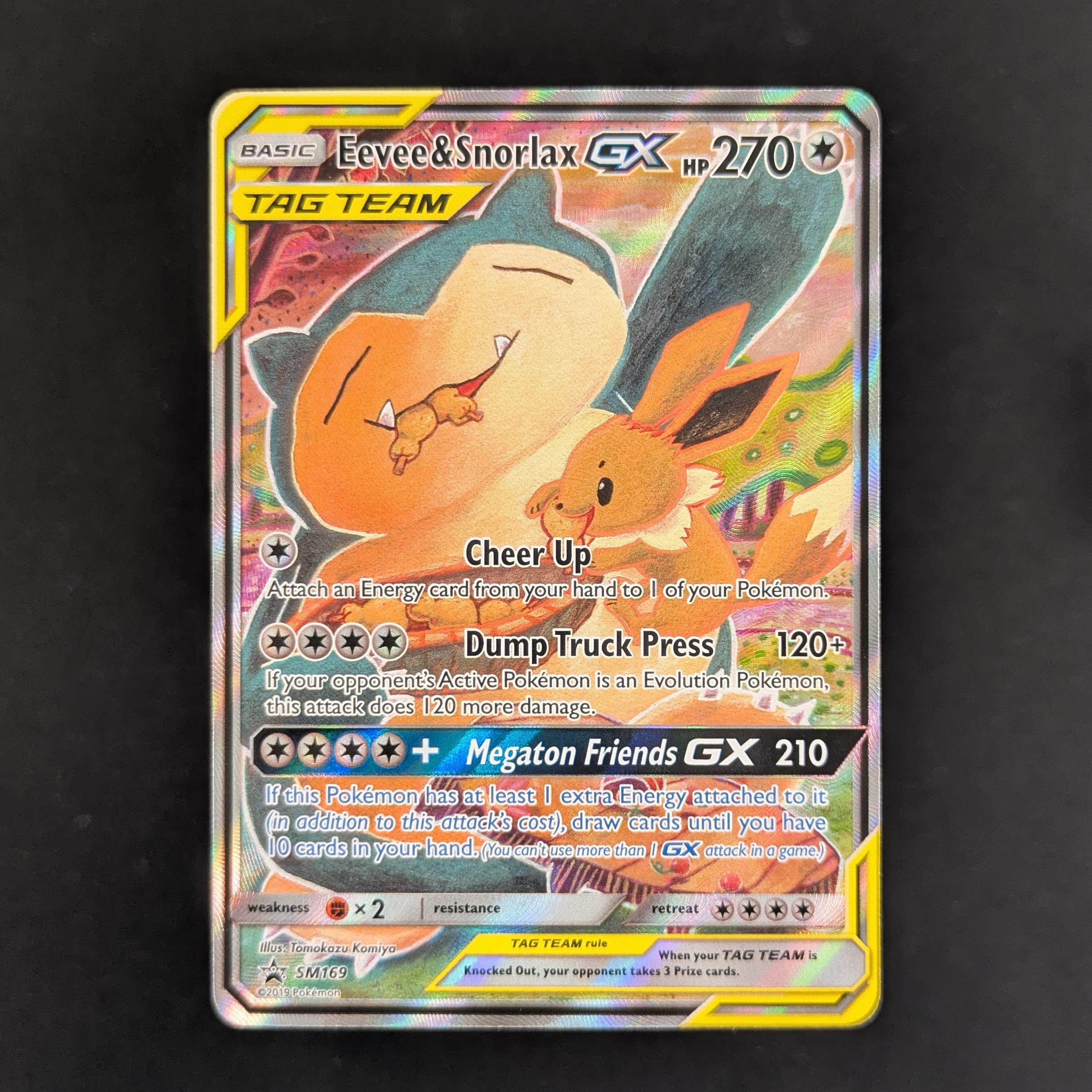 Eevee & Snorlax GX (SM 169) - SM Black Star Promos - NM