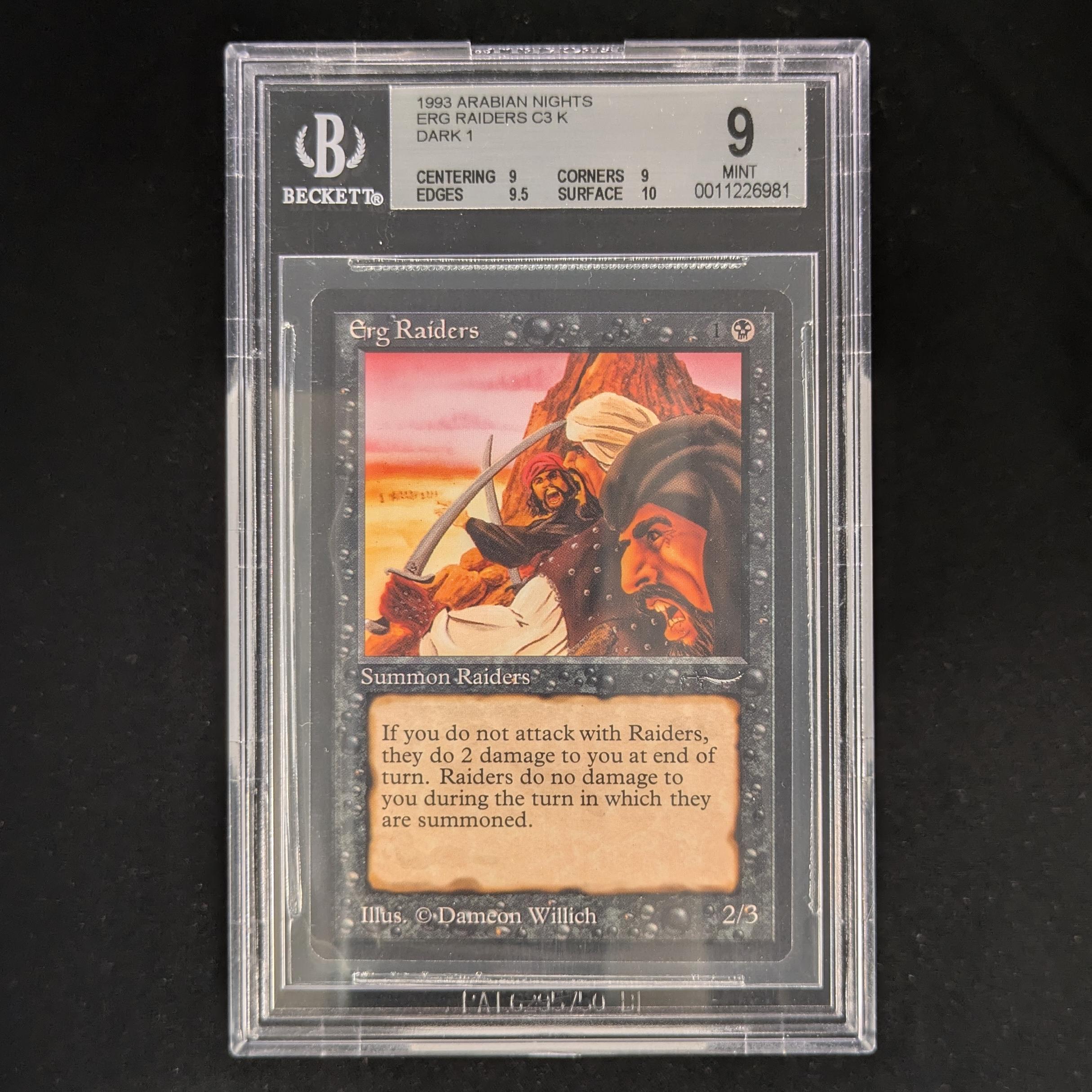 MTG Singles - Erg Raiders - Arabian Nights - BGS 9 - Dark -