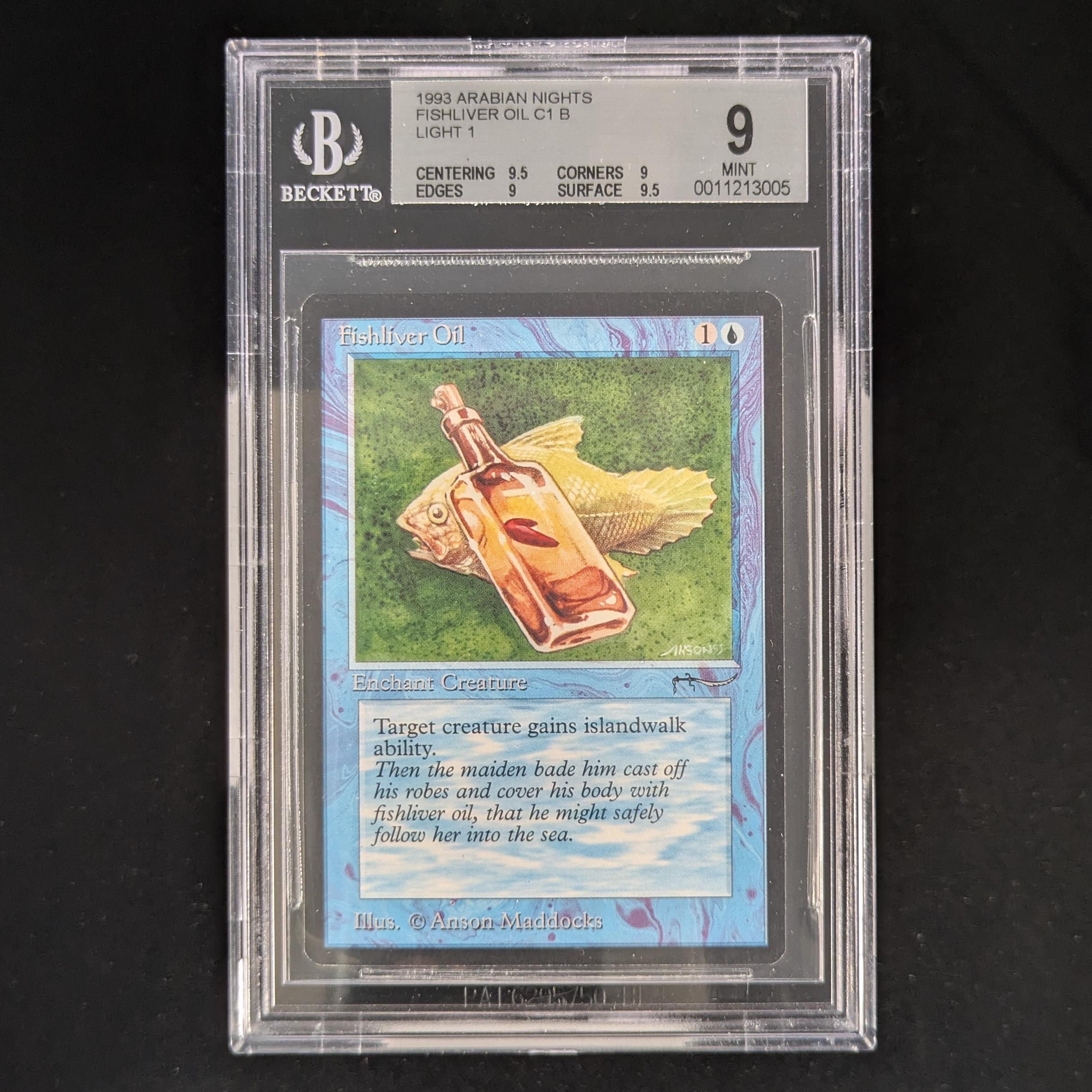 MTG Singles - Fishliver Oil - Arabian Nights - BGS 9 - Light -
