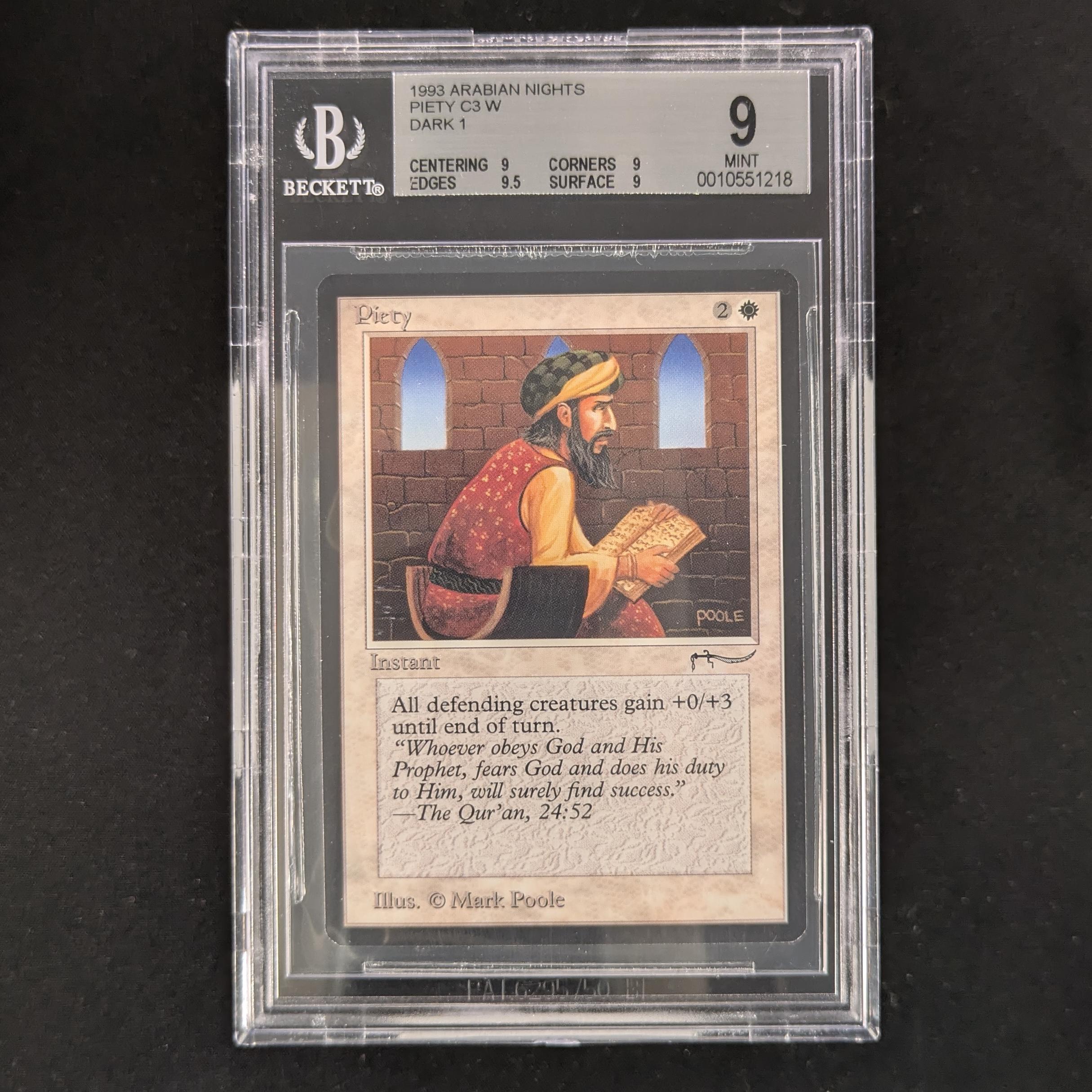 MTG Singles - Piety - Arabian Nights - BGS 9 - Dark -