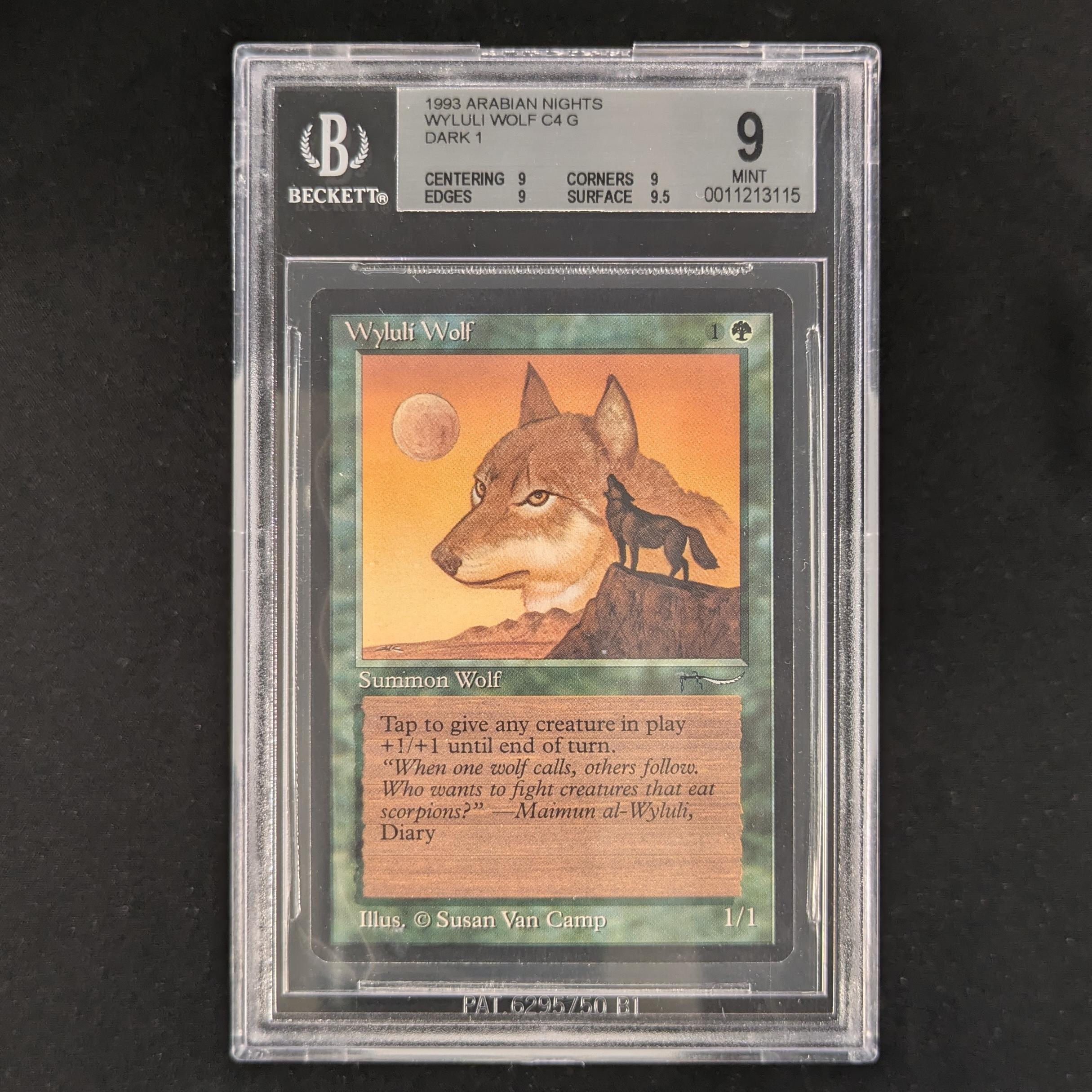 MTG Singles - Wyluli Wolf - Arabian Nights - BGS 9 - Dark -