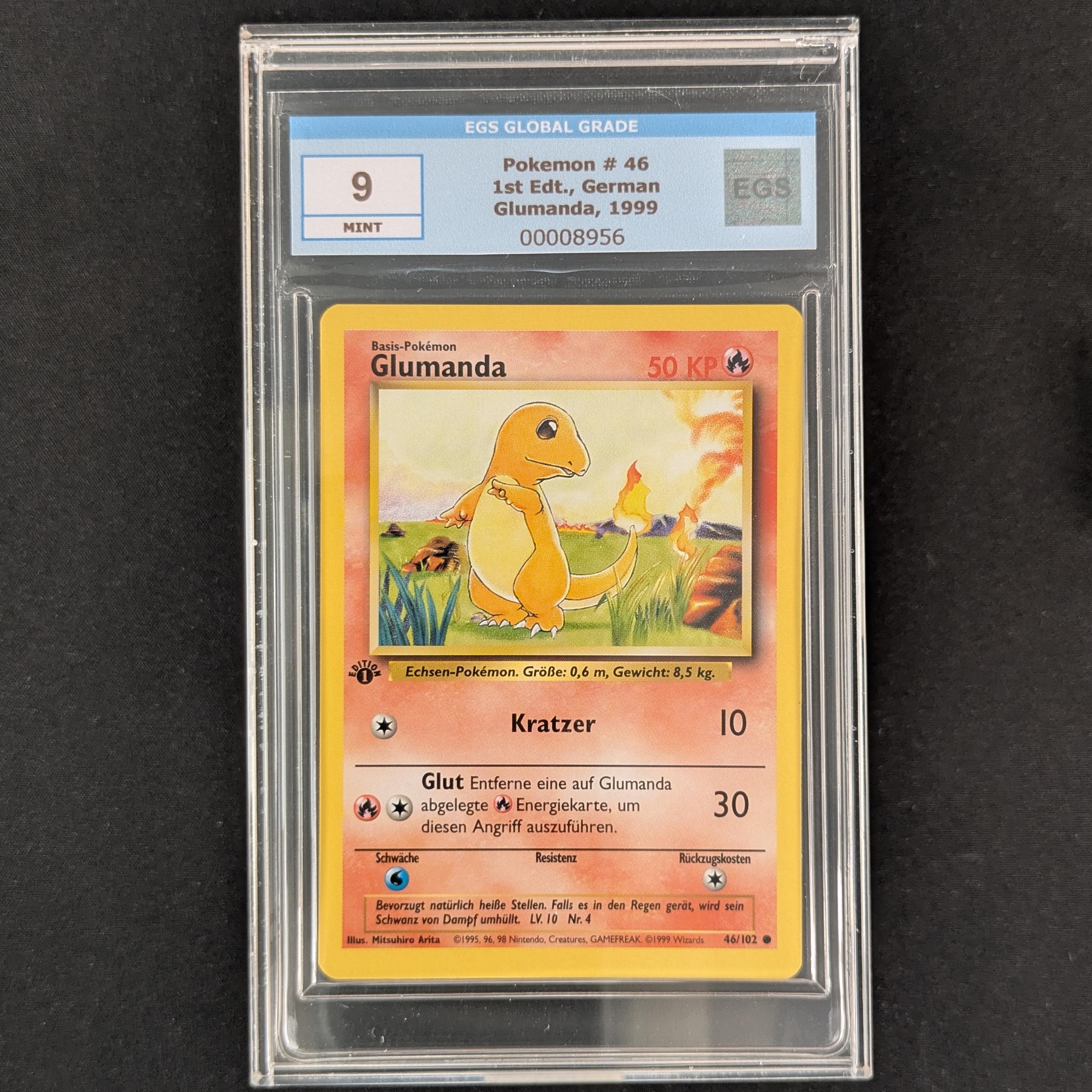 Charmander (BS 46) - Base Set - German - EGS 9 - First