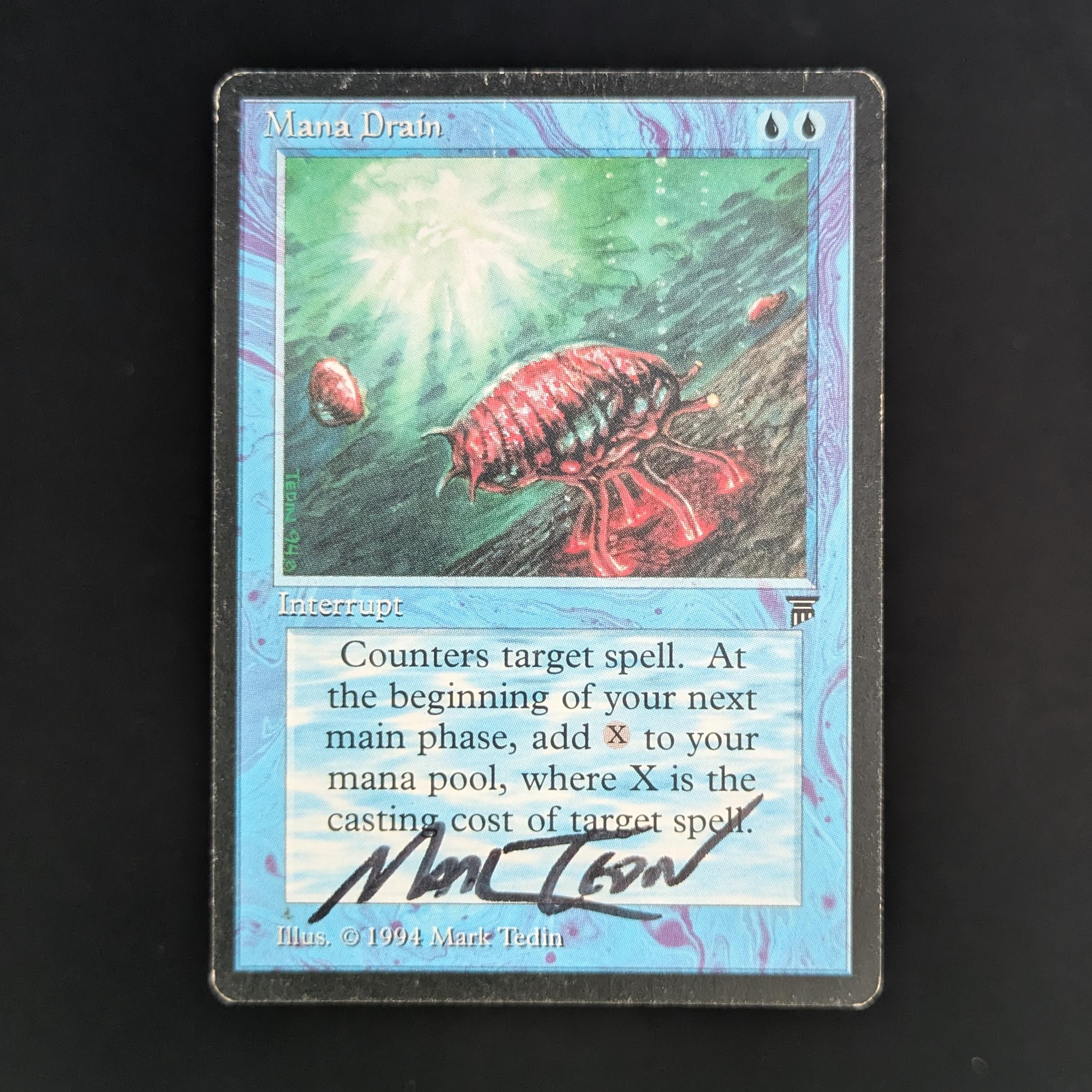 MTG Singles - Mana Drain - Legends - PL - SIGNED - 33806