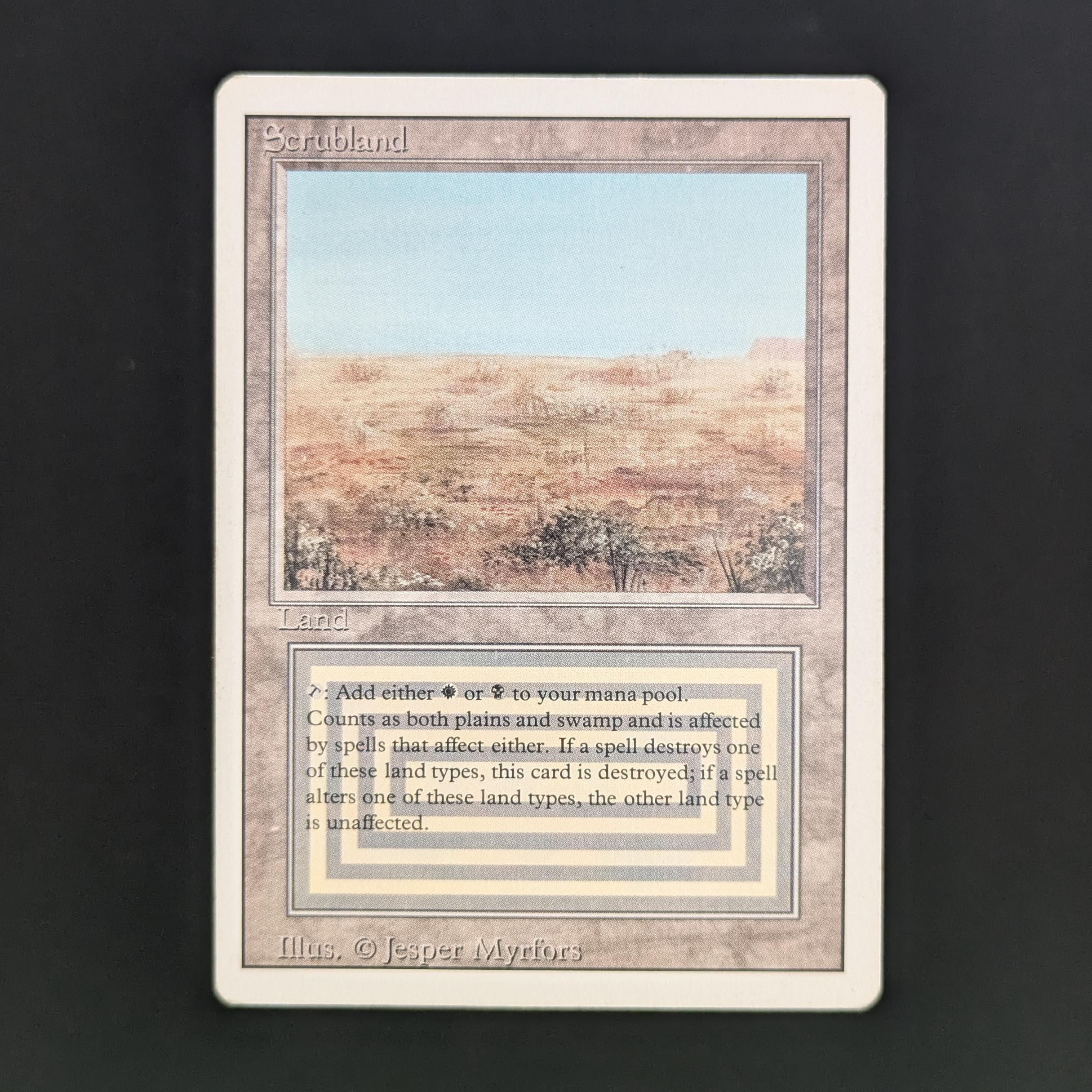MTG Singles - Scrubland - Revised - LP - 33866