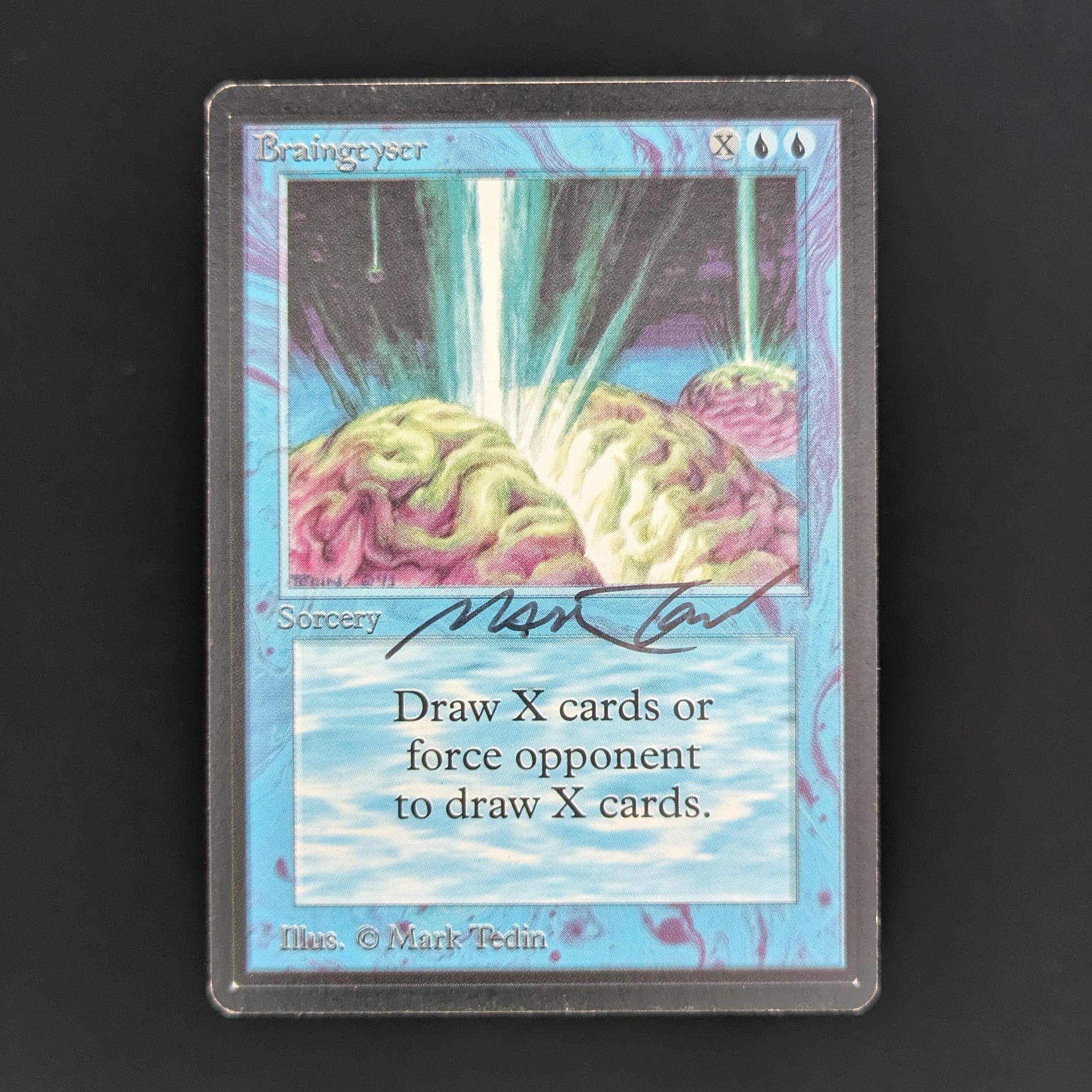 MTG Singles - Braingeyser - Beta - GD - SIGNED - 33967