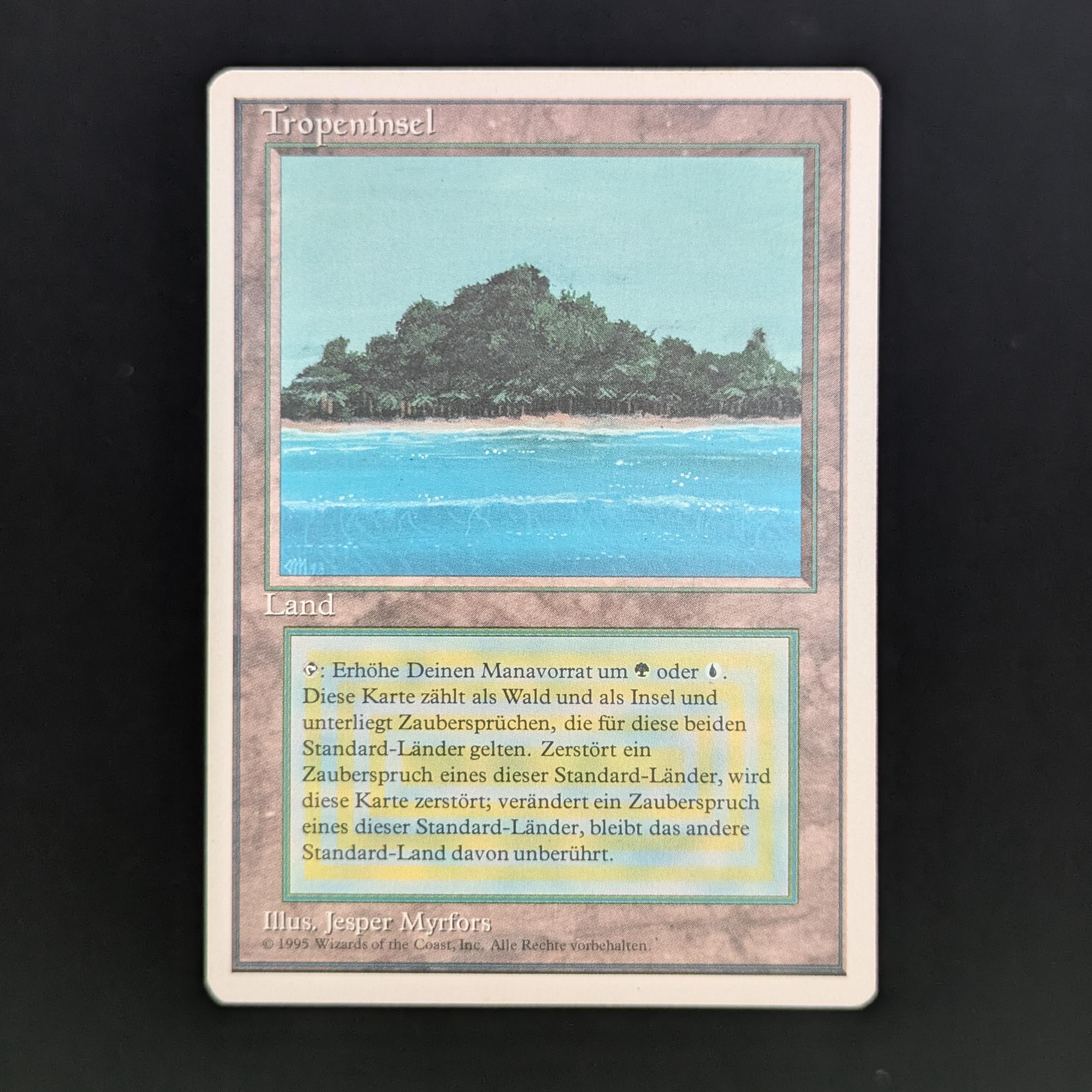 MTG Singles - Tropical Island - Foreign White Bordered - German - LP - 34177