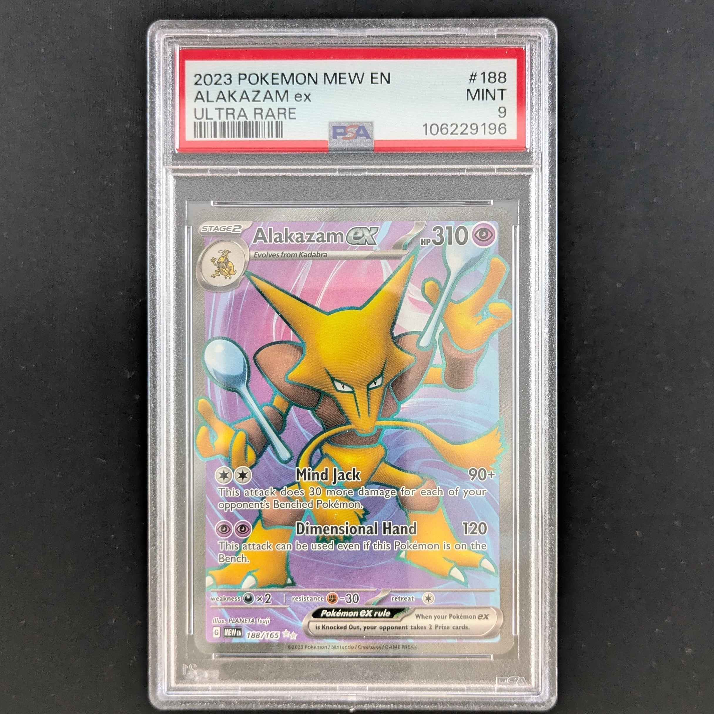 Alakazam ex (MEW 188) - 151 - PSA 9