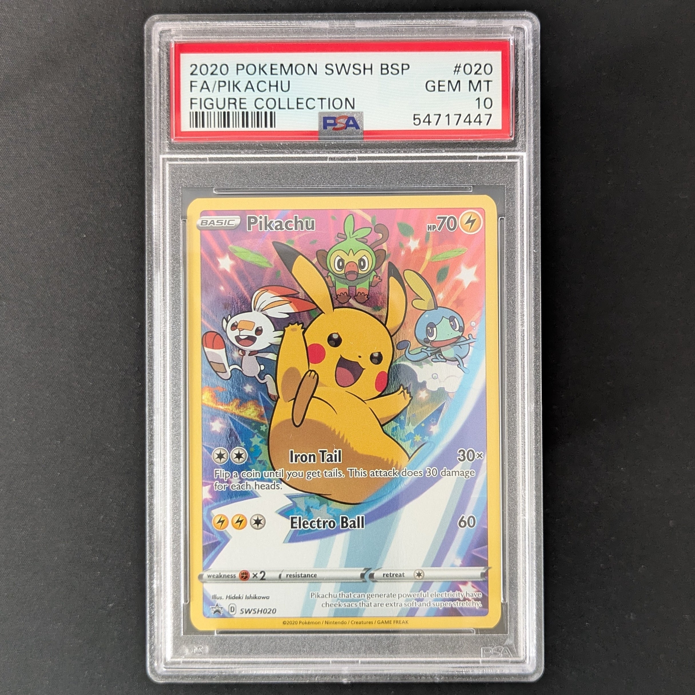 PTCG Singles - Pikachu (SWSH 020) - SWSH Black Star Promos - English - PSA 10 -