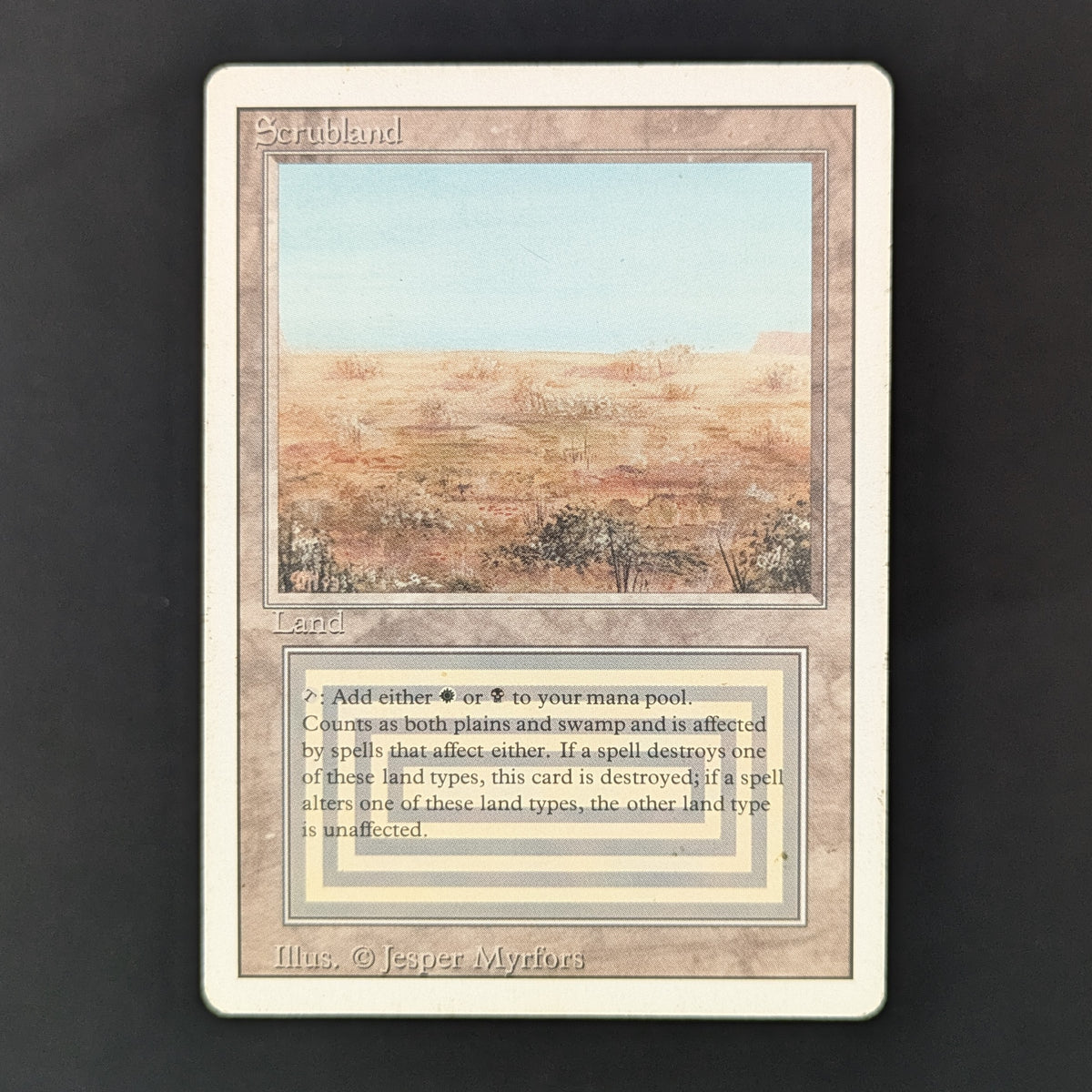 MTG Singles - Scrubland - Revised - LP - 36231