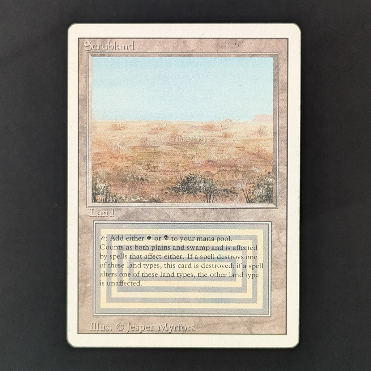 MTG Singles - Scrubland - Revised - LP - 36232