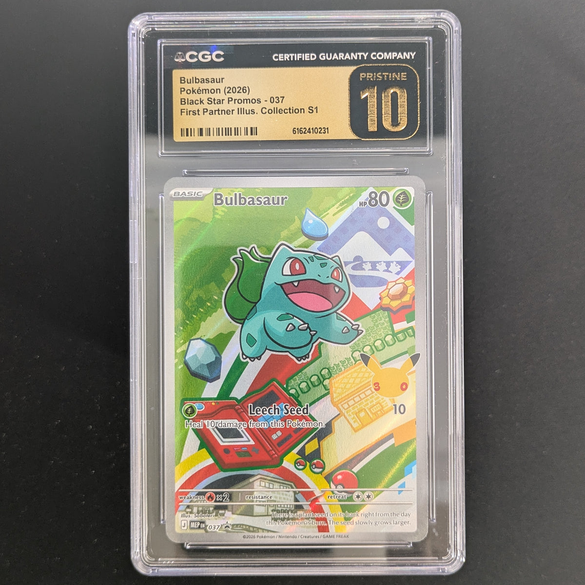 Bulbasaur (MEP 37) - MEP Black Star Promos - English - CGC 10
