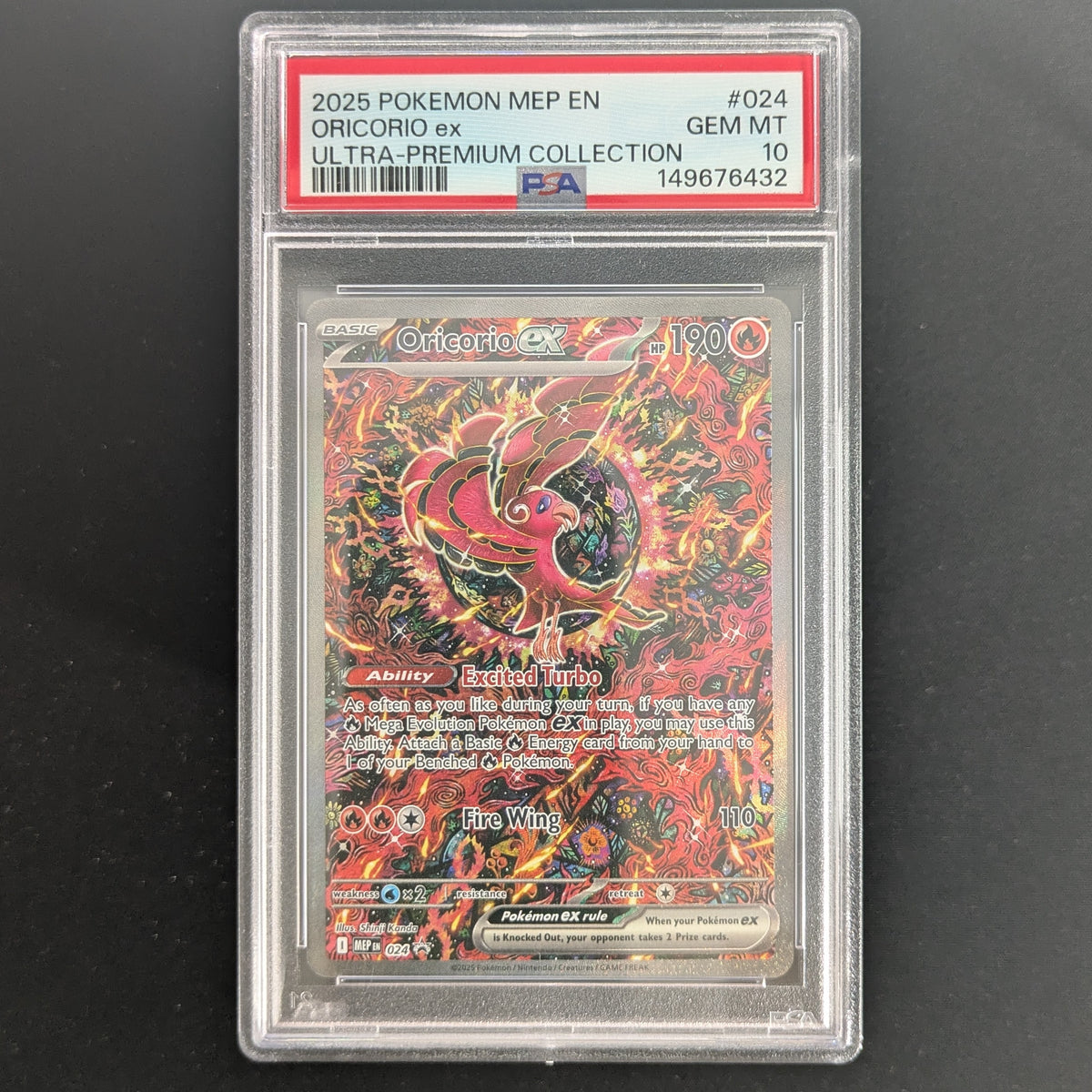 Oricorio ex (MEP 24) - MEP Black Star Promos - English - PSA 10