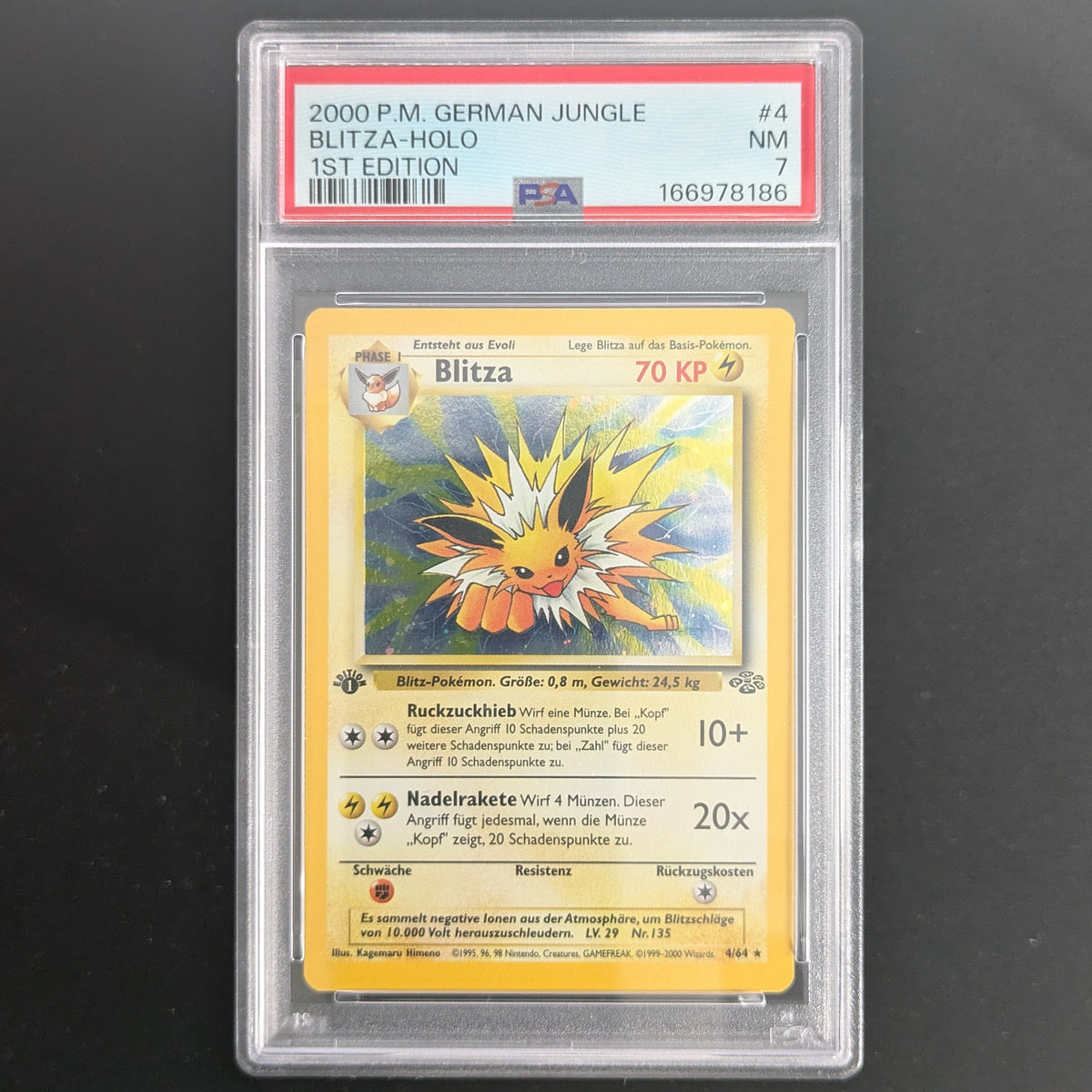 Jolteon (JU 4) - Jungle - German - PSA 7 - 1ST EDITION