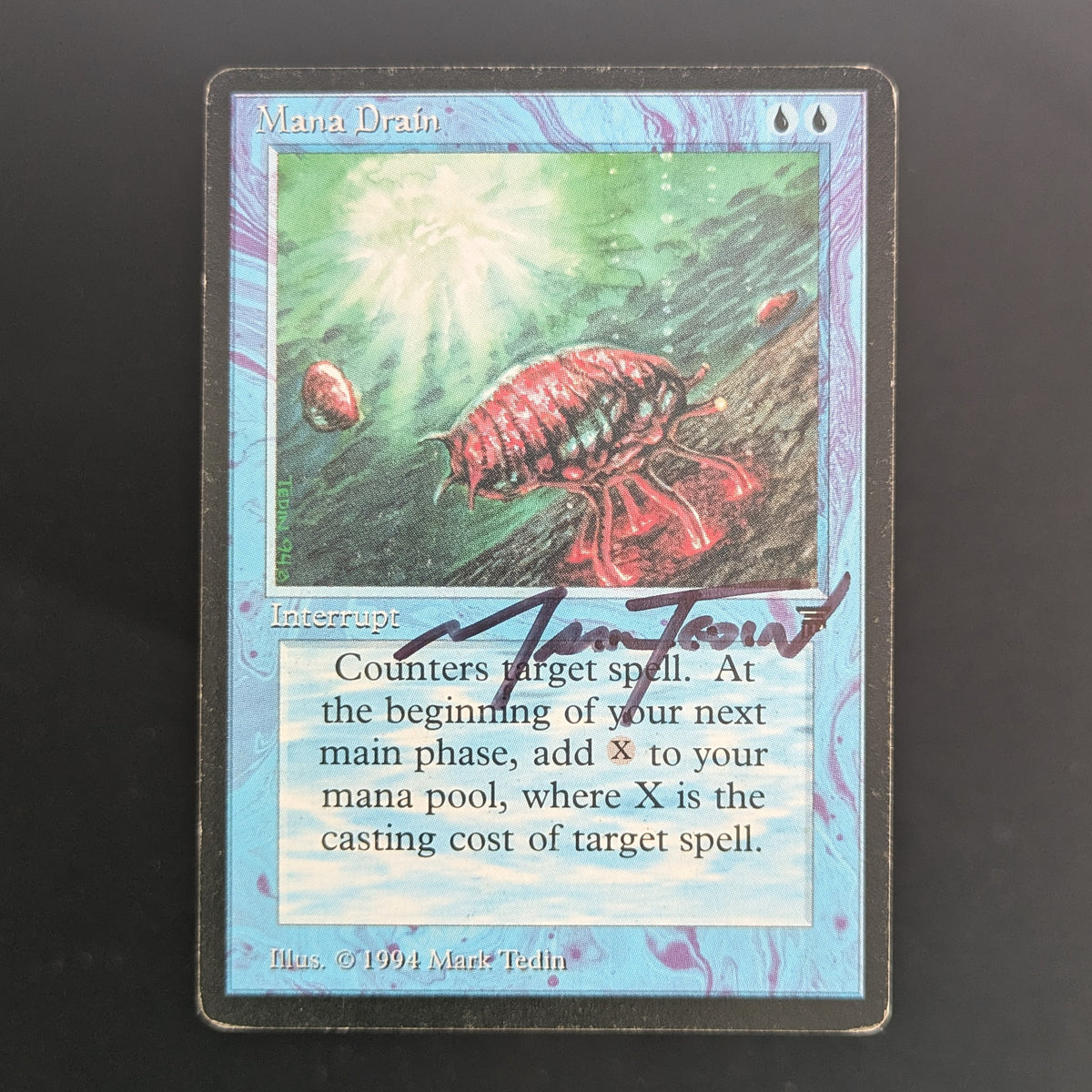 MTG Singles - Mana Drain - Legends - PL - SIGNED - 36664
