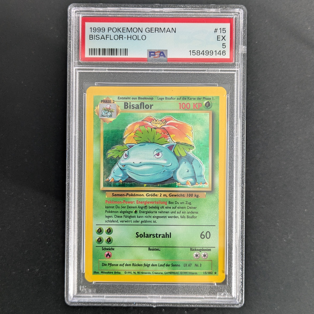Venusaur (BS 15) - Base Set - German - PSA 5