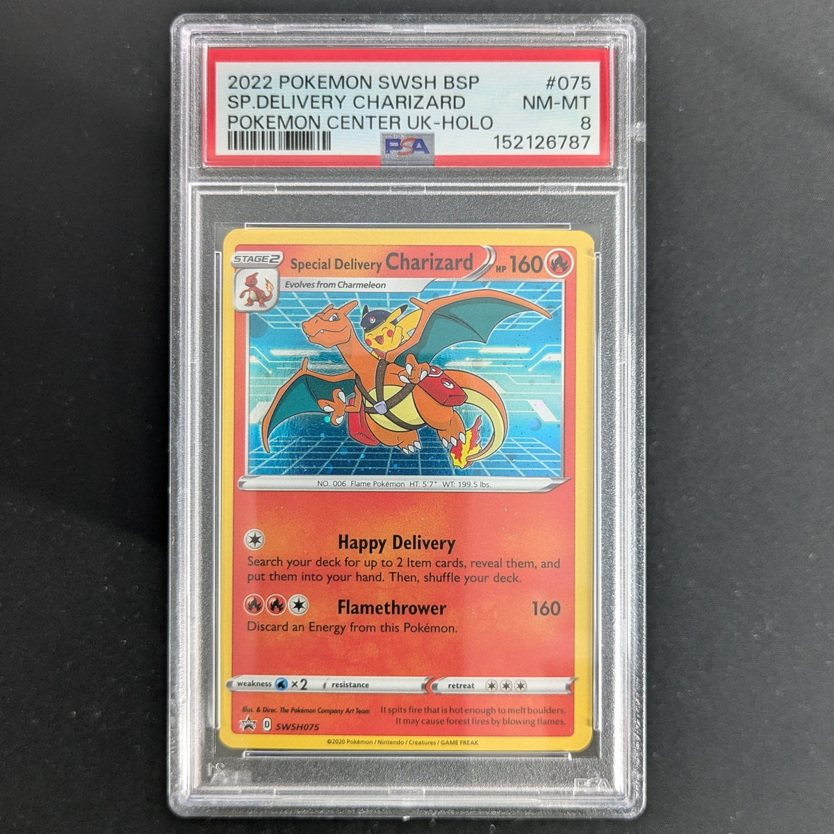 Special Delivery Charizard (SWSH 075) - SWSH Black Star Promos - English - PSA 8