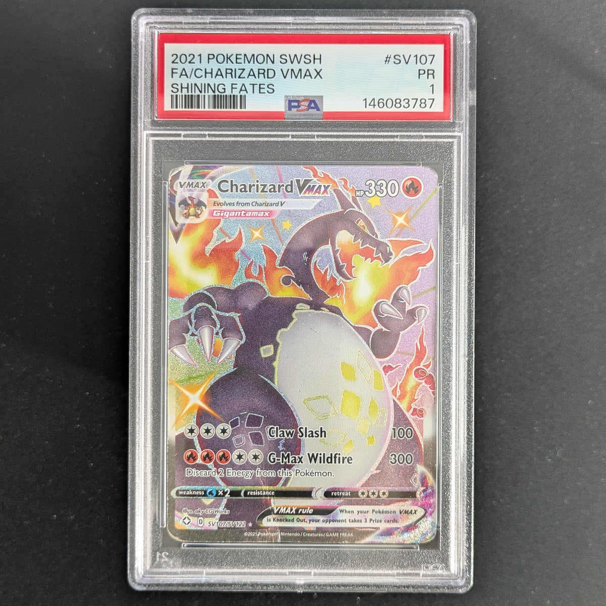 Charizard VMAX (SHF SV107) - Shining Fates - English - PSA1