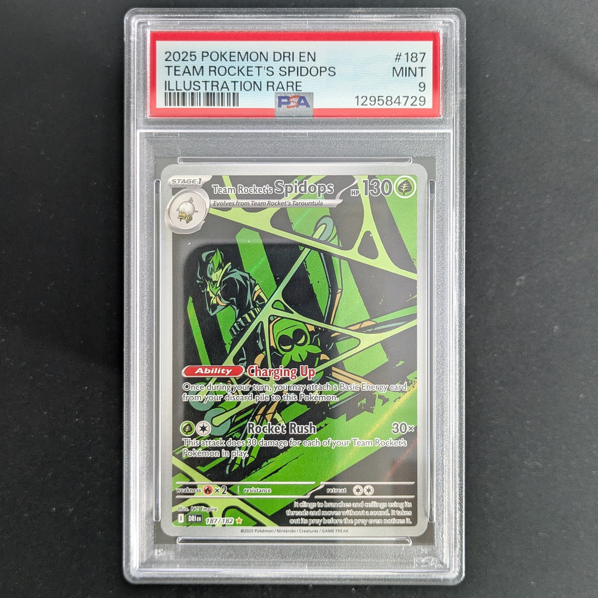Team Rocket's Spidops (DRI 187) - Destined Rivals - English - PSA 9