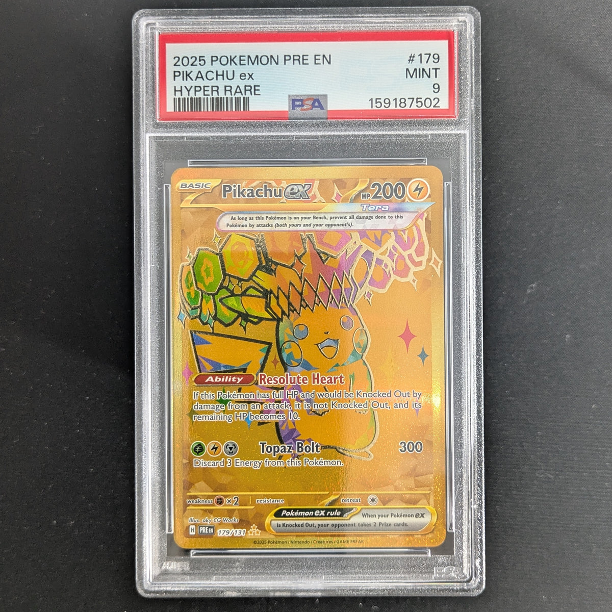 Pikachu ex (PRE 179) - Prismatic Evolutions - English - PSA 9