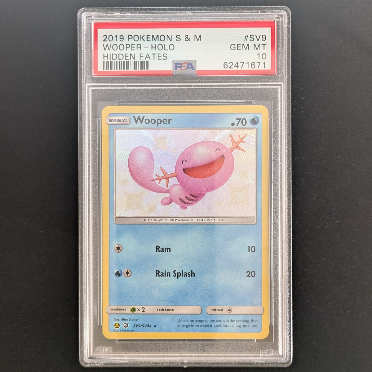 Wooper (HIF SV9) - Hidden Fates - English - PSA 10