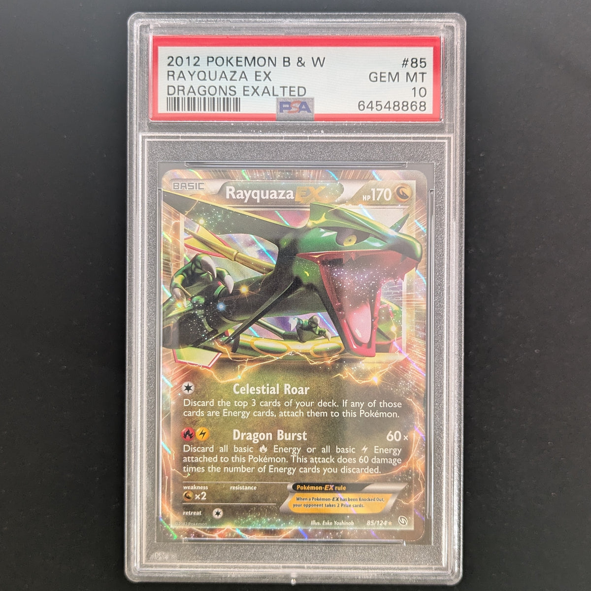 Rayquaza EX (DRX 85) - Dragons Exalted - English - PSA 10
