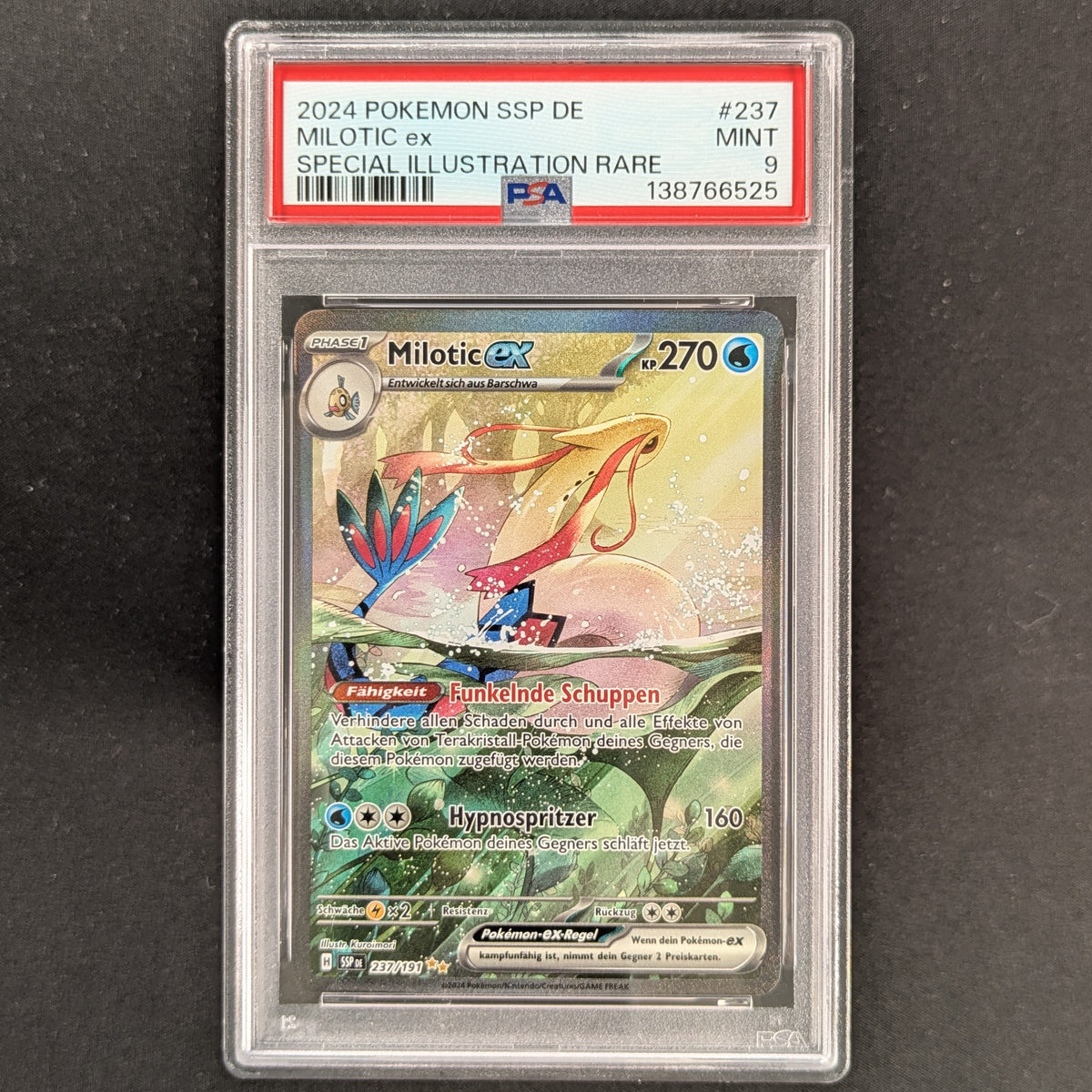 PTCG Singles - Milotic ex (SSP 237) - Surging Sparks - German - PSA 9 -