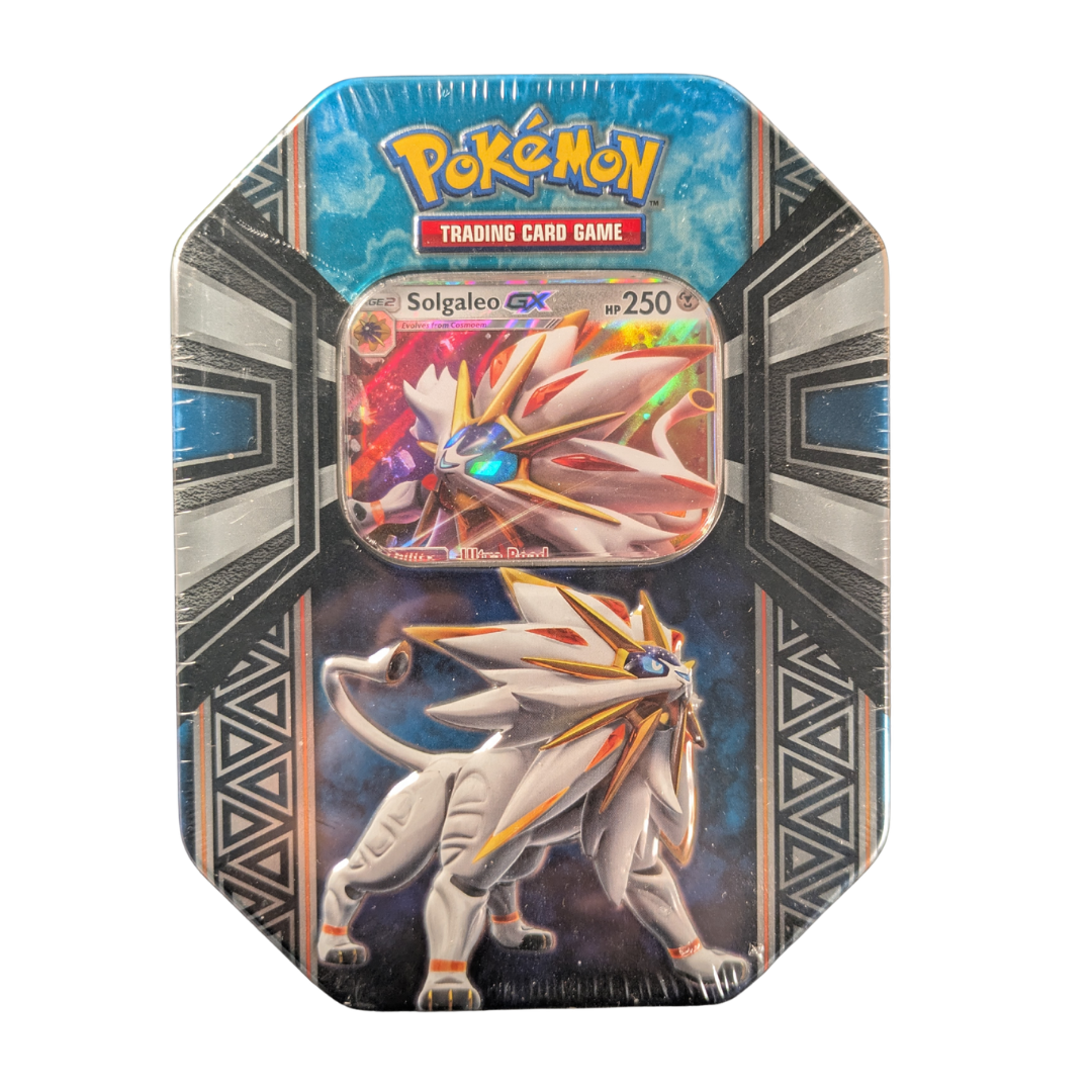 PTCG Sealed Product - Legends of Alola Tins: Solgaleo GX Tin - Pokémon Products - English - Sealed -
