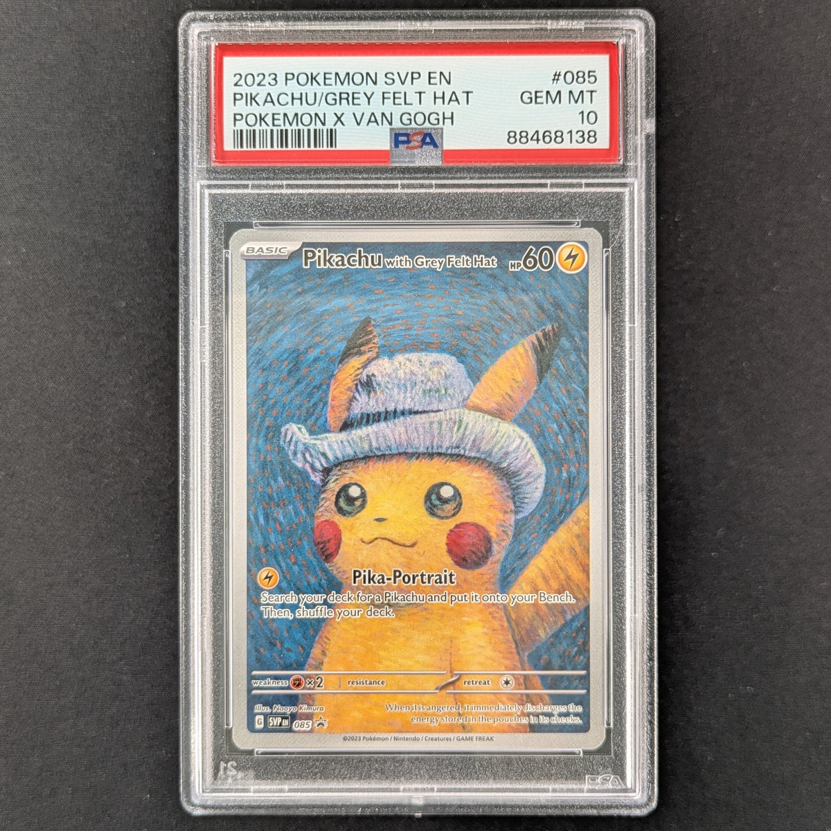 PTCG Singles - Pikachu with Grey Felt Hat (SVP 85) - SV Black Star Promos - English - PSA 10 -