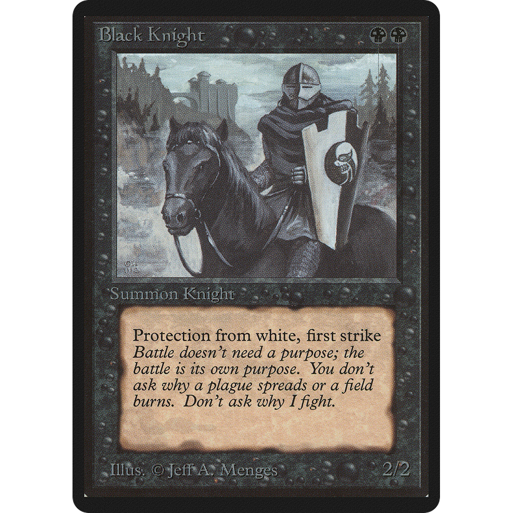 MTG Singles - Black Knight - Beta - NM