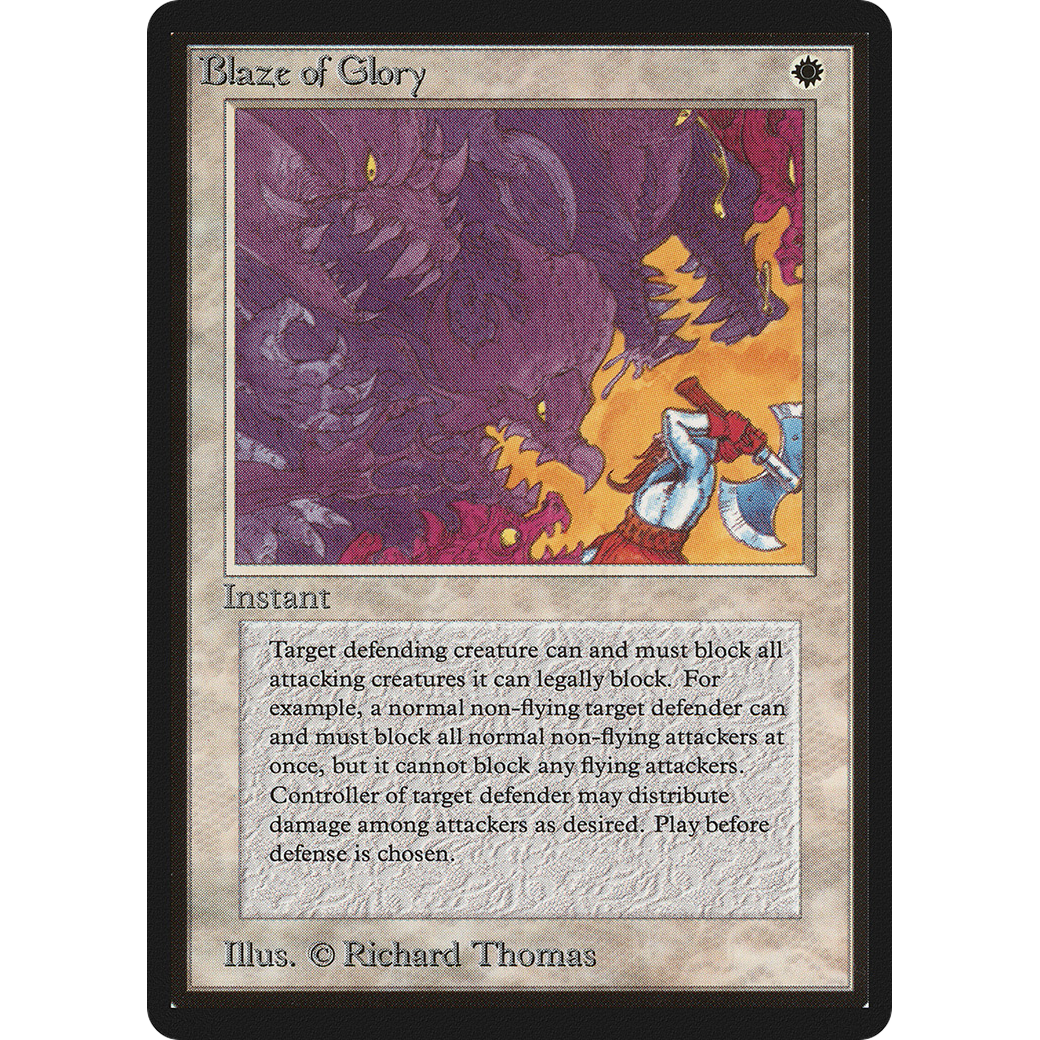 MTG Singles - Blaze of Glory - Beta - NM