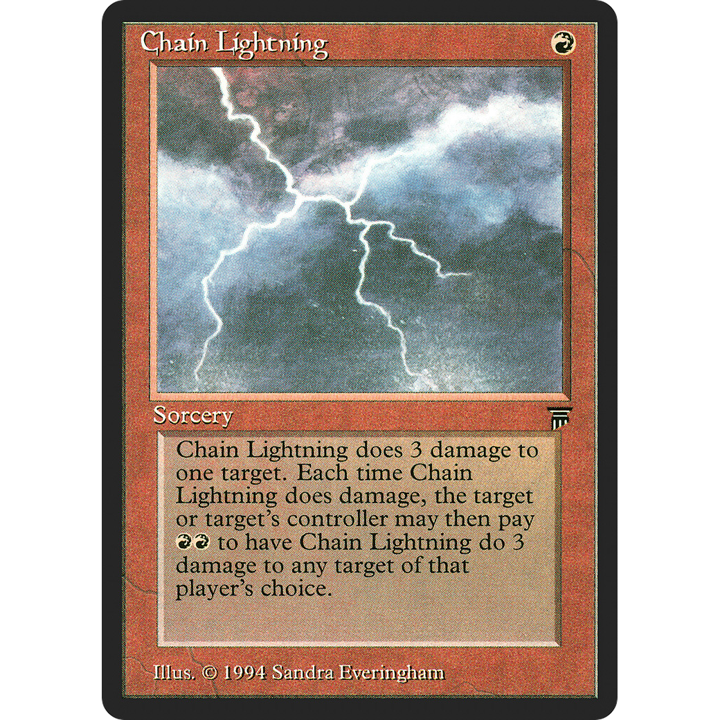 MTG Singles - Chain Lightning - Legends - NM
