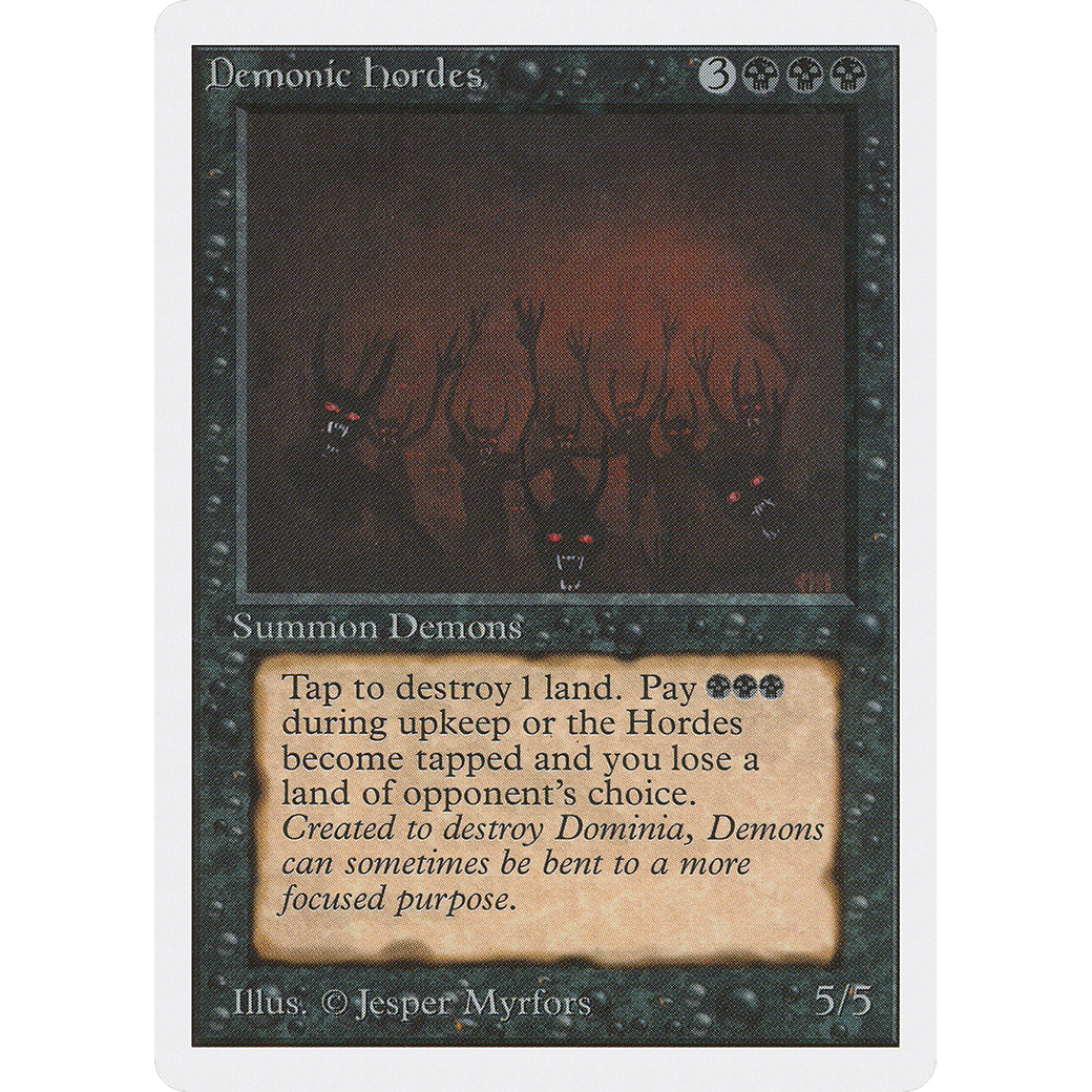 MTG Singles - Demonic Hordes - Unlimited - NM