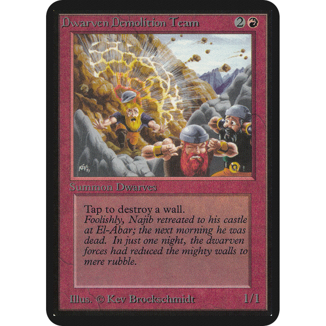 Magic the Gathering Dwarven Demolition Team - Alpha NM