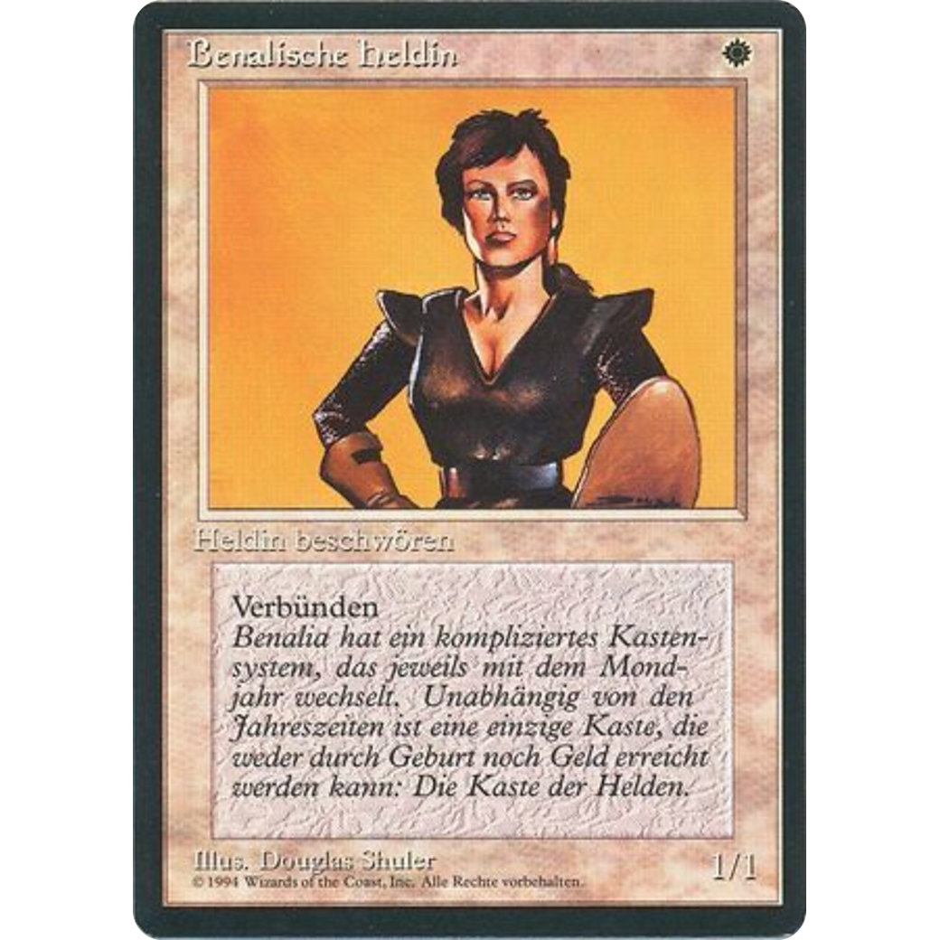MTG Singles - Benalish Hero - Foreign Black Bordered - German - Regular