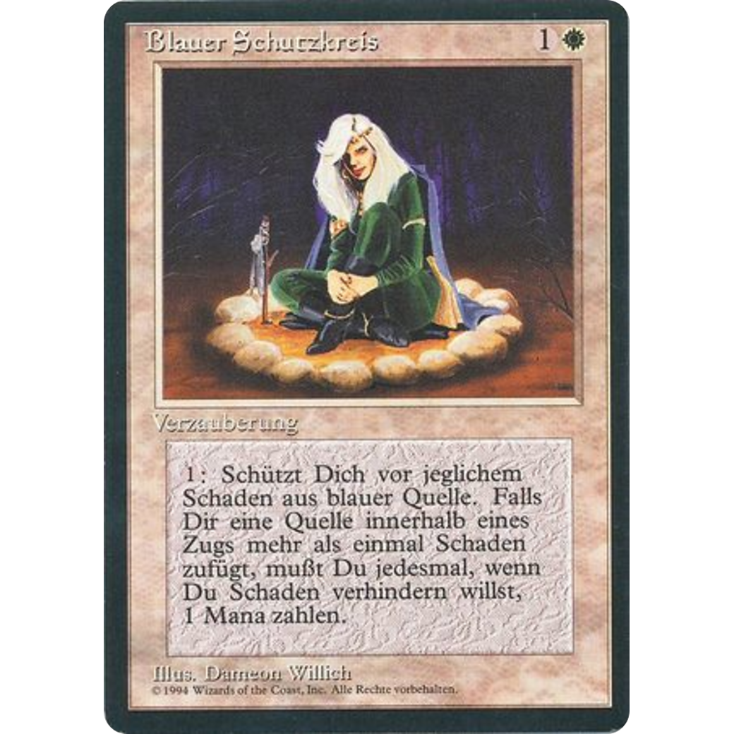 MTG Singles - Circle of Protection: Blue - Foreign Black Bordered - German - Regular