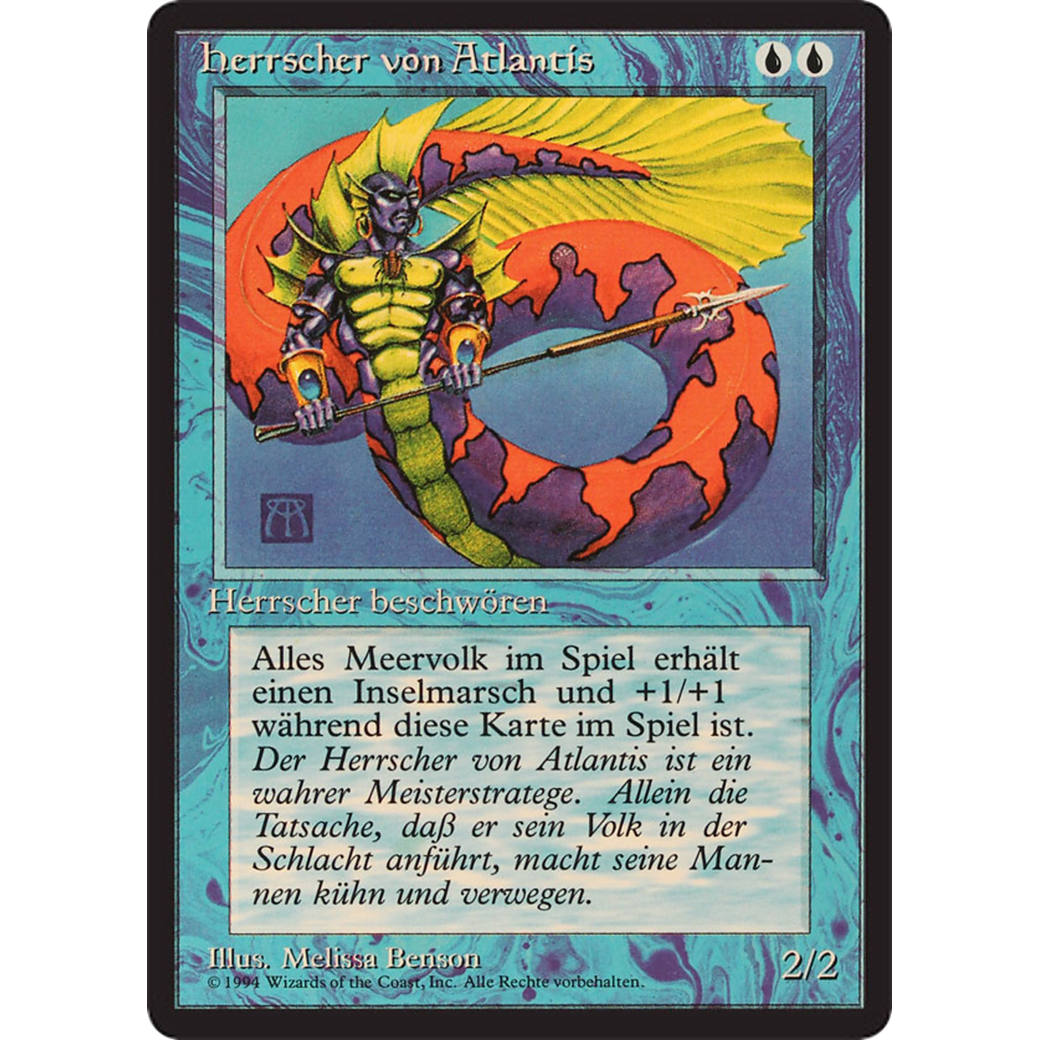 MTG Singles - Lord of Atlantis - Foreign Black Bordered - German - Regular